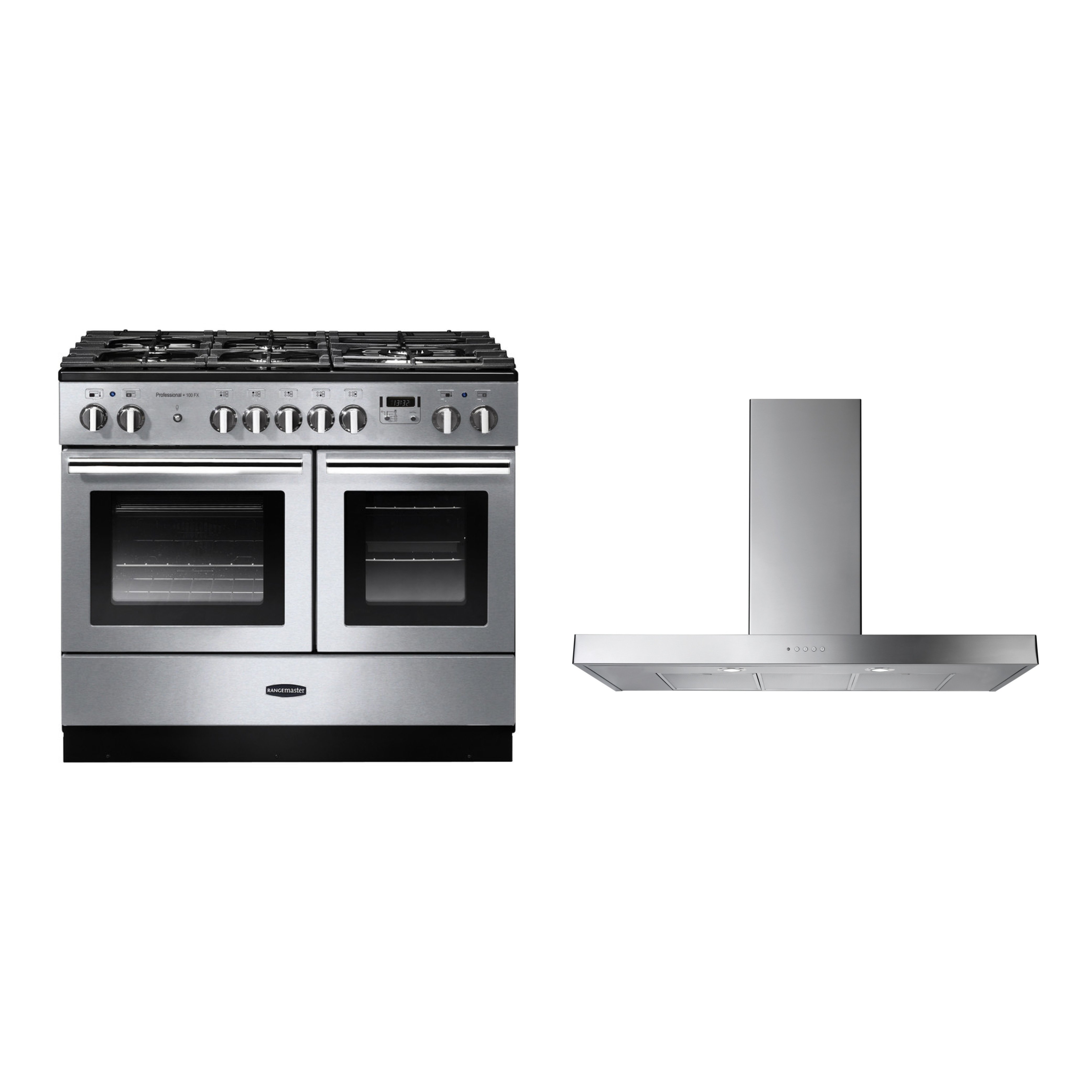 Rangemaster Professional Plus FX Dual Fuel Range Cooker & Hood Pack