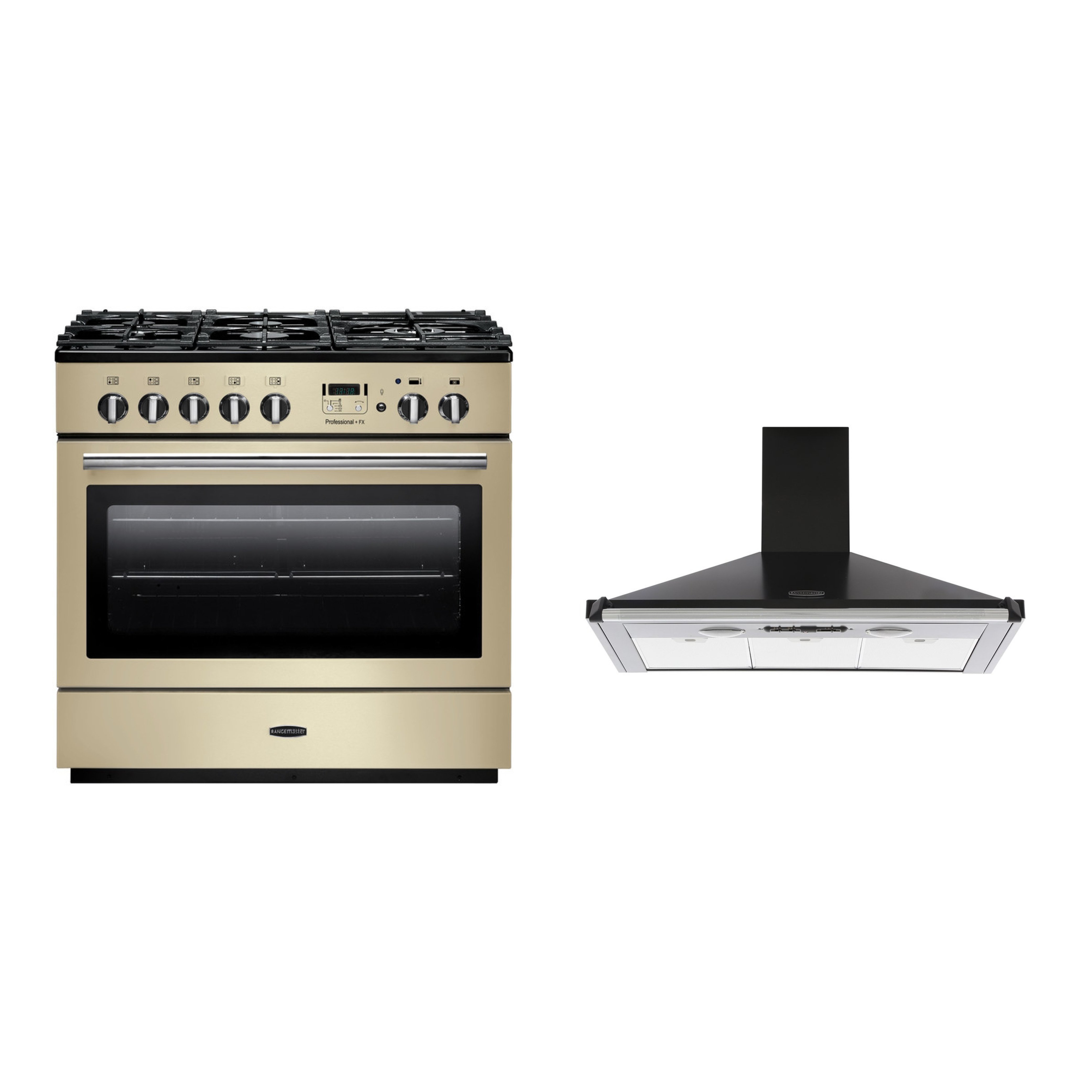Rangemaster Professional Plus FX Dual Fuel Range Cooker & Hood Pack