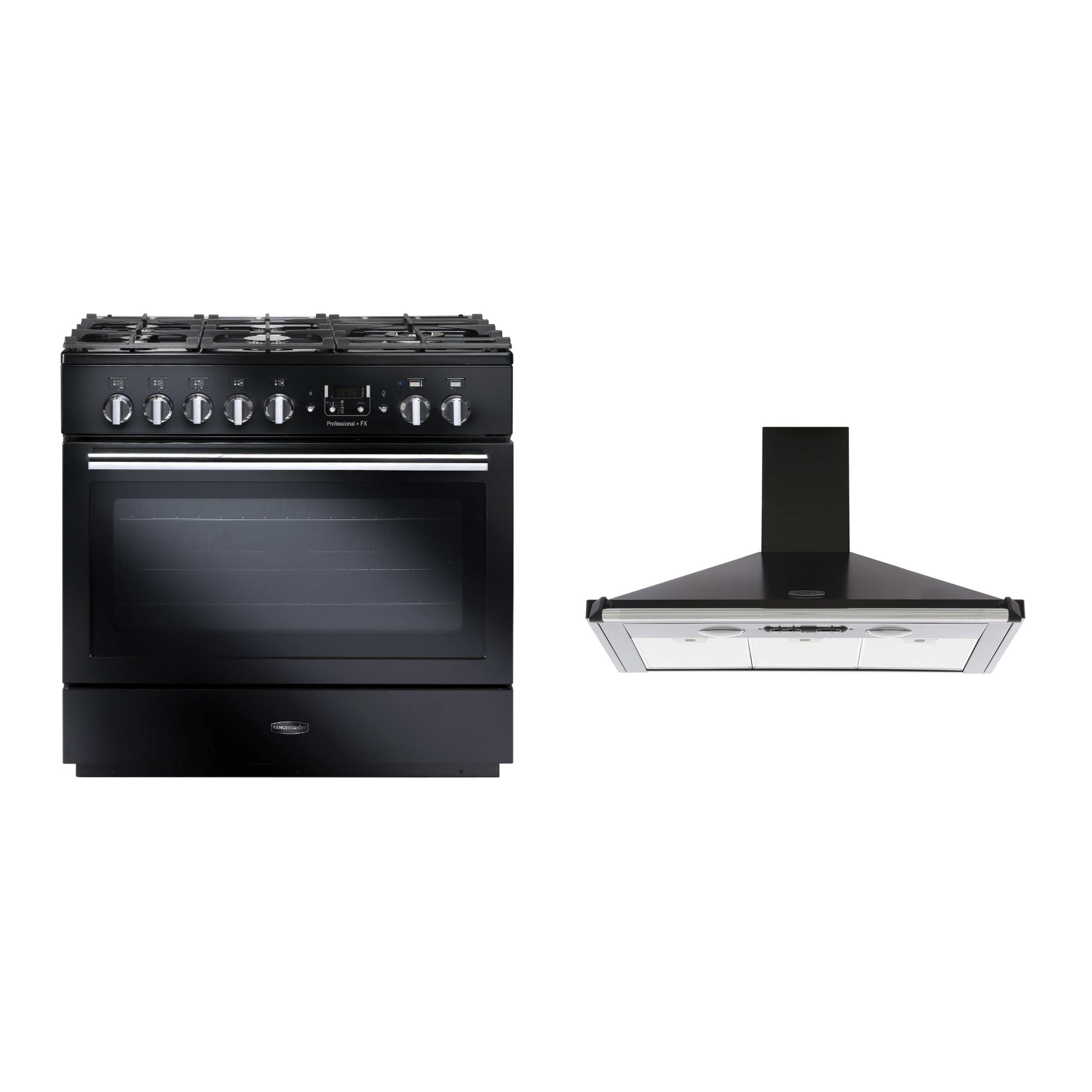 Rangemaster Professional Plus FX Dual Fuel Range Cooker & Hood Pack