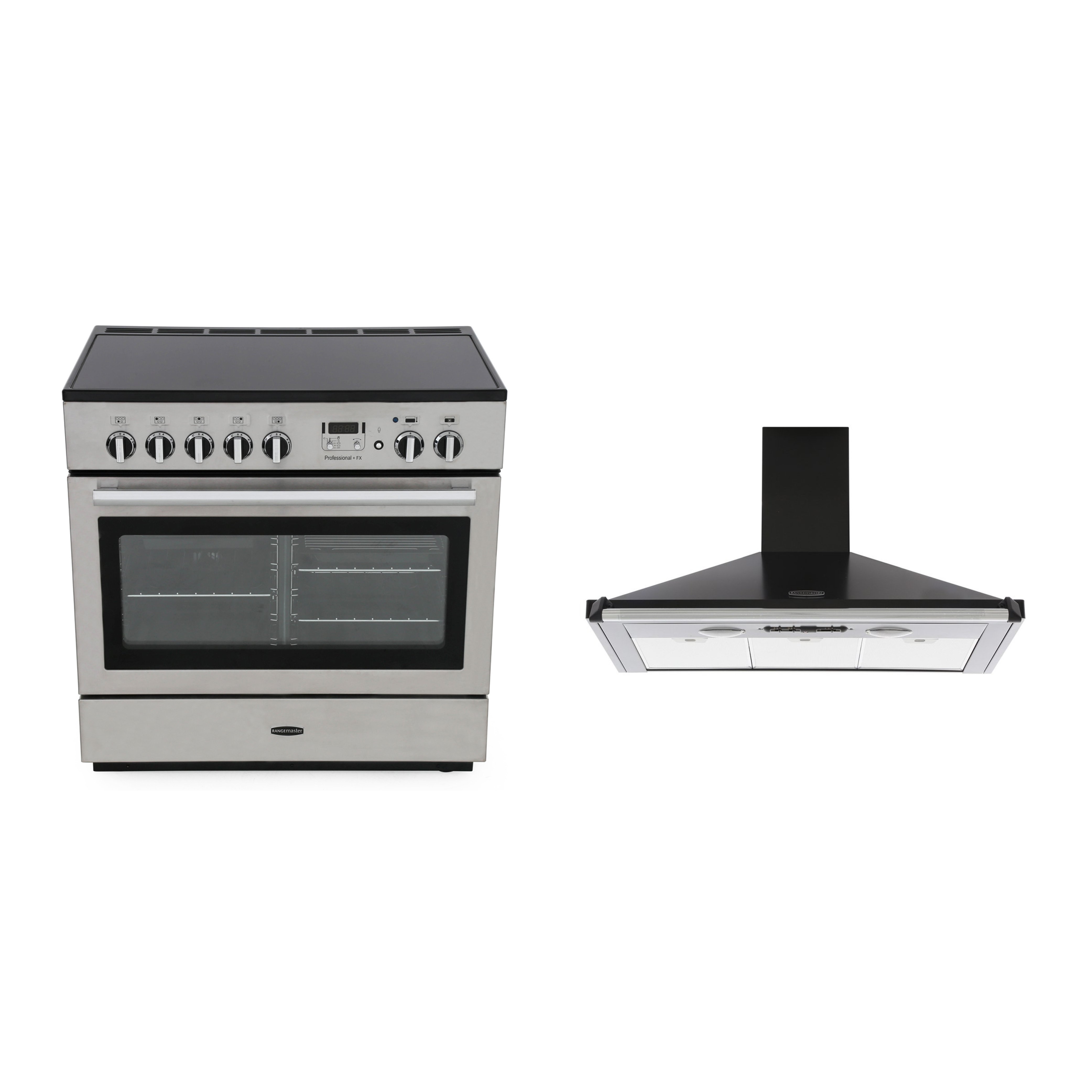 Rangemaster Professional Plus FX Induction Range Cooker & Hood Pack