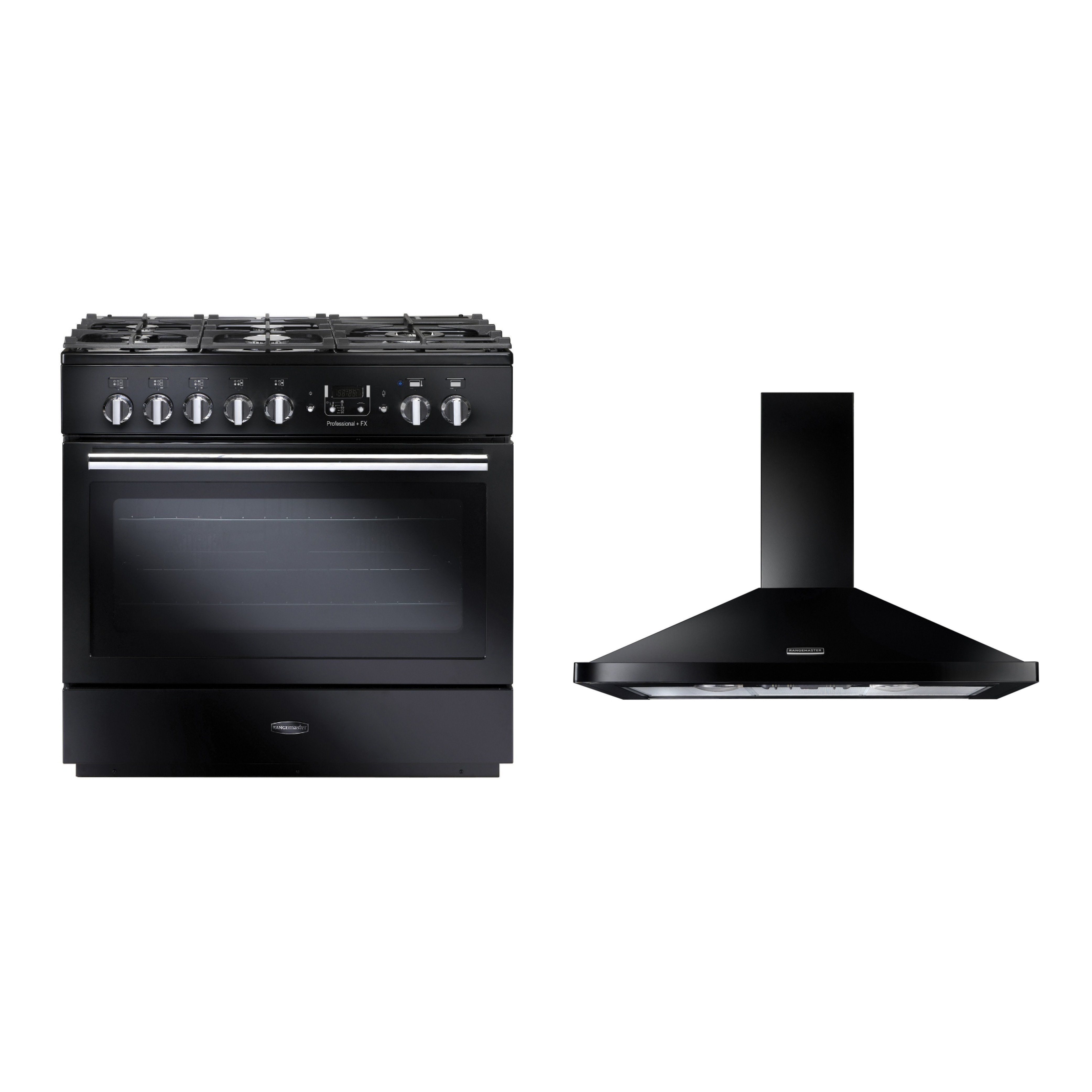 Rangemaster Professional Plus FX Dual Fuel Range Cooker & Hood Pack
