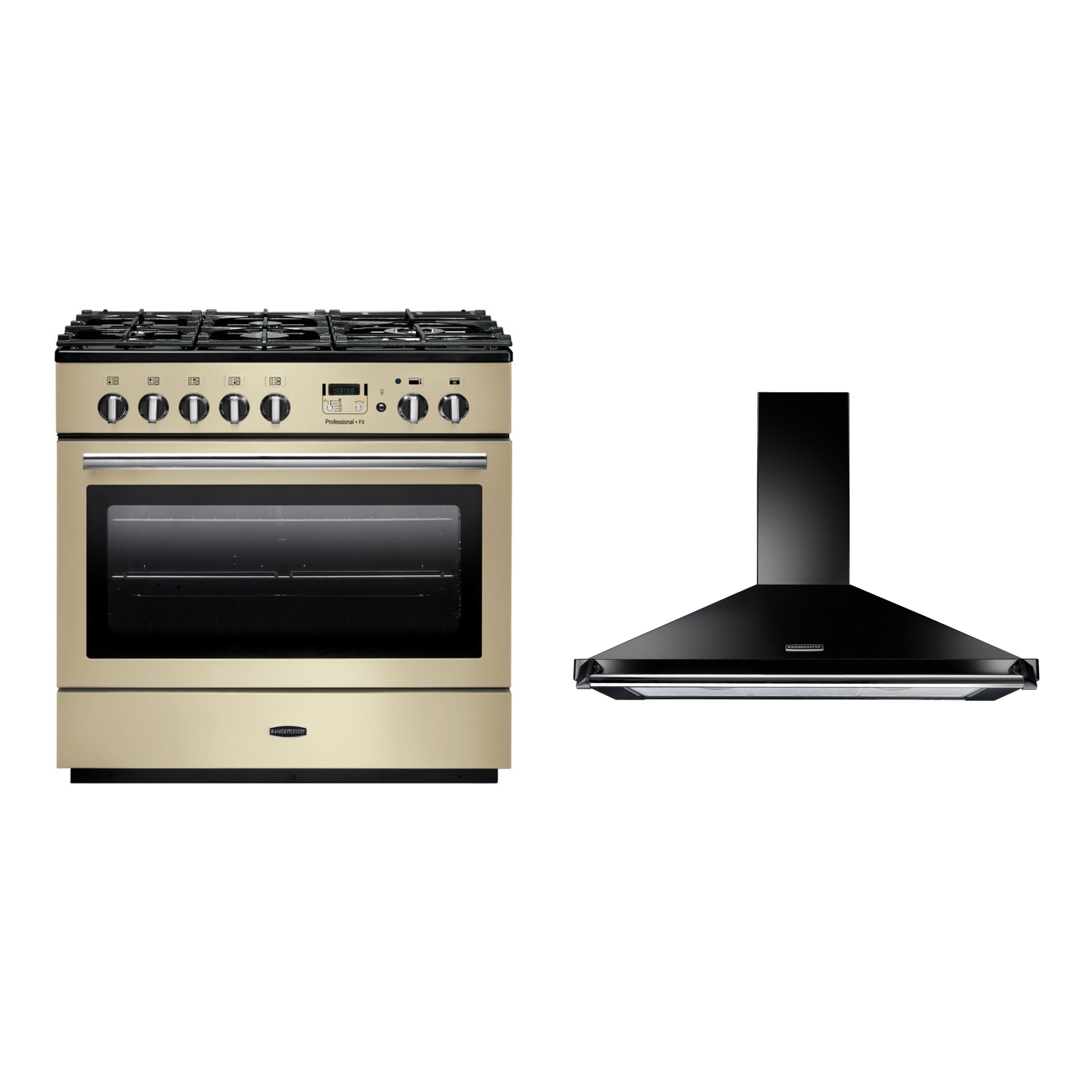 Rangemaster Professional Plus FX Dual Fuel Range Cooker & Hood Pack