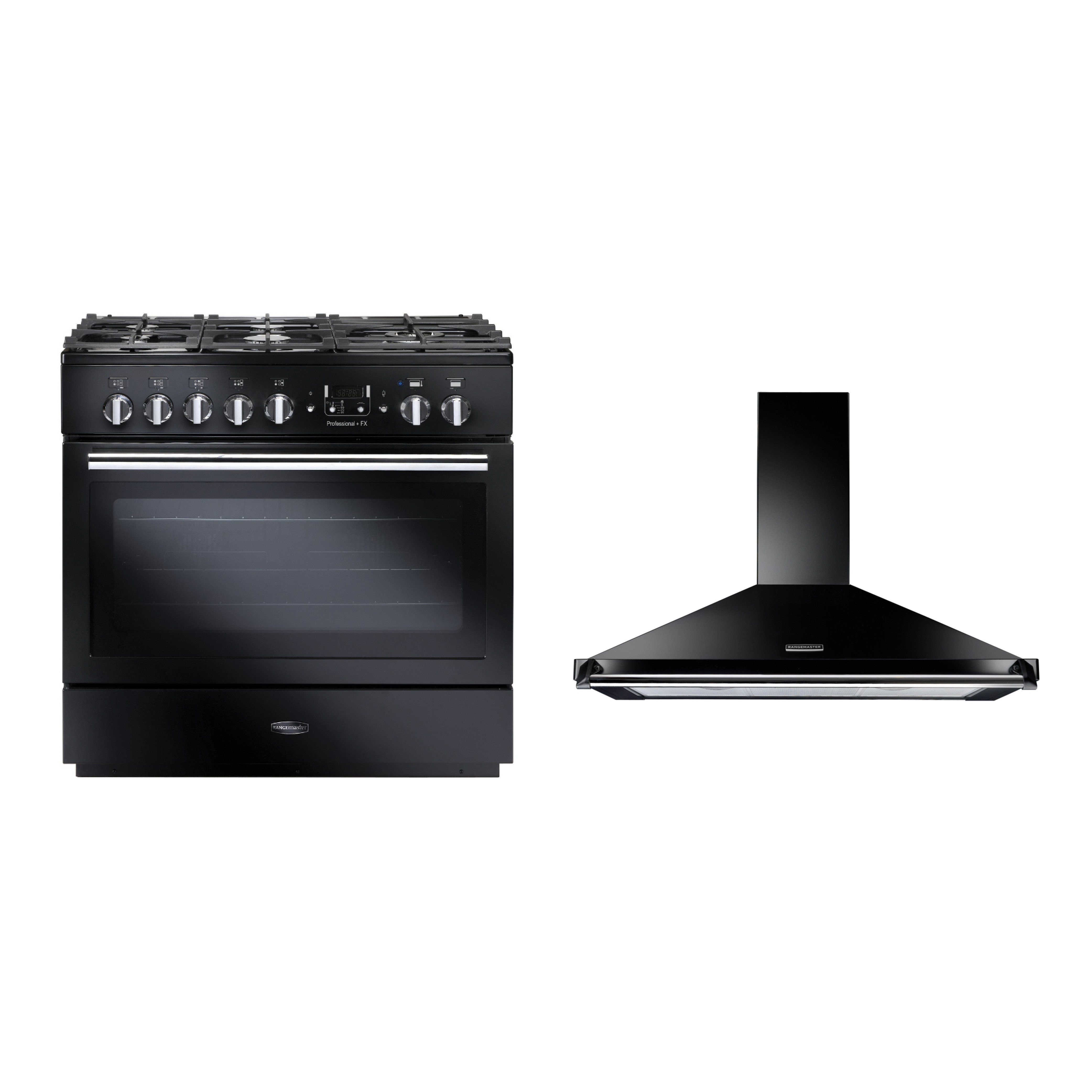 Rangemaster Professional Plus FX Dual Fuel Range Cooker & Hood Pack