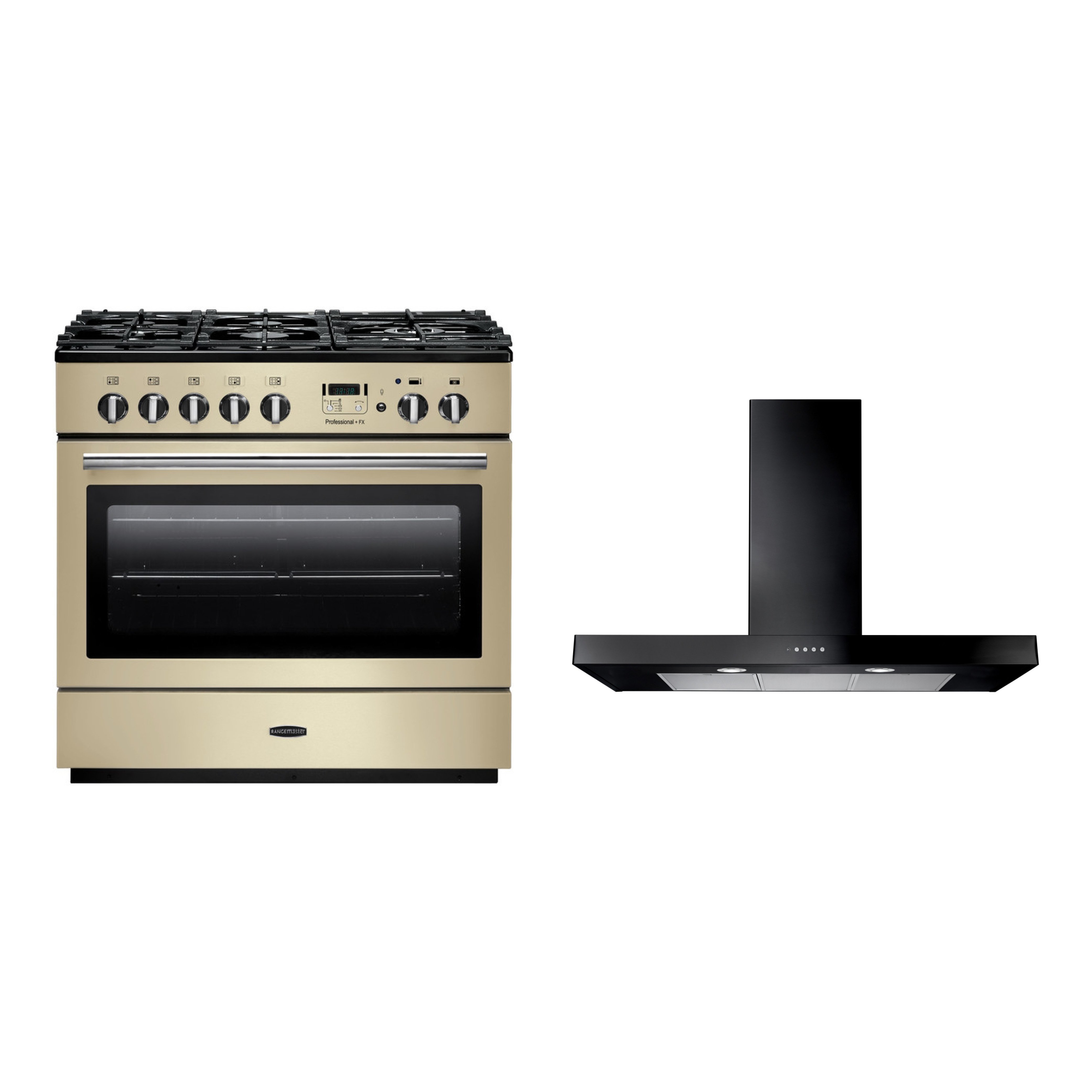 Rangemaster Professional Plus FX Dual Fuel Range Cooker & Hood Pack