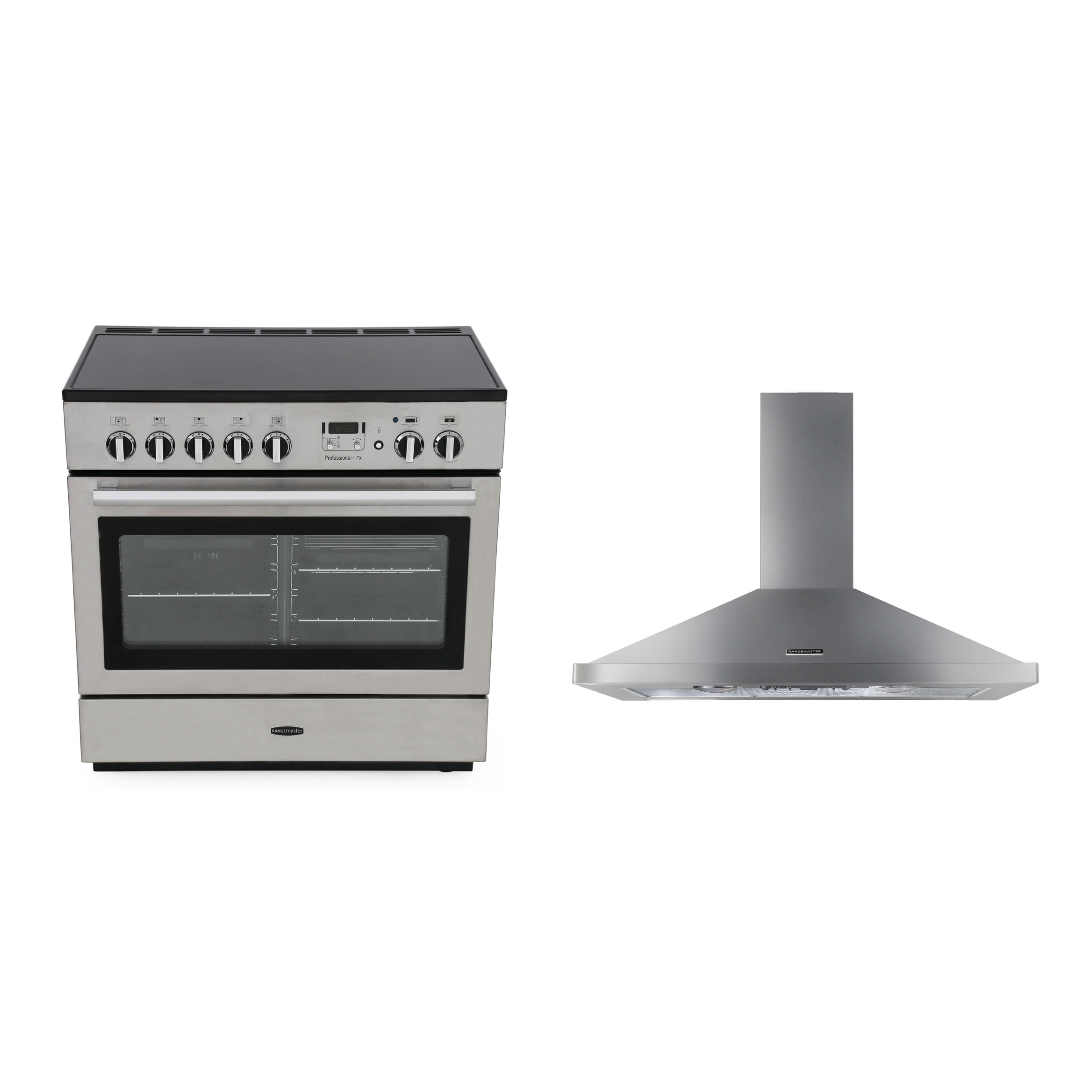 Rangemaster Professional Plus FX Induction Range Cooker & Hood Pack
