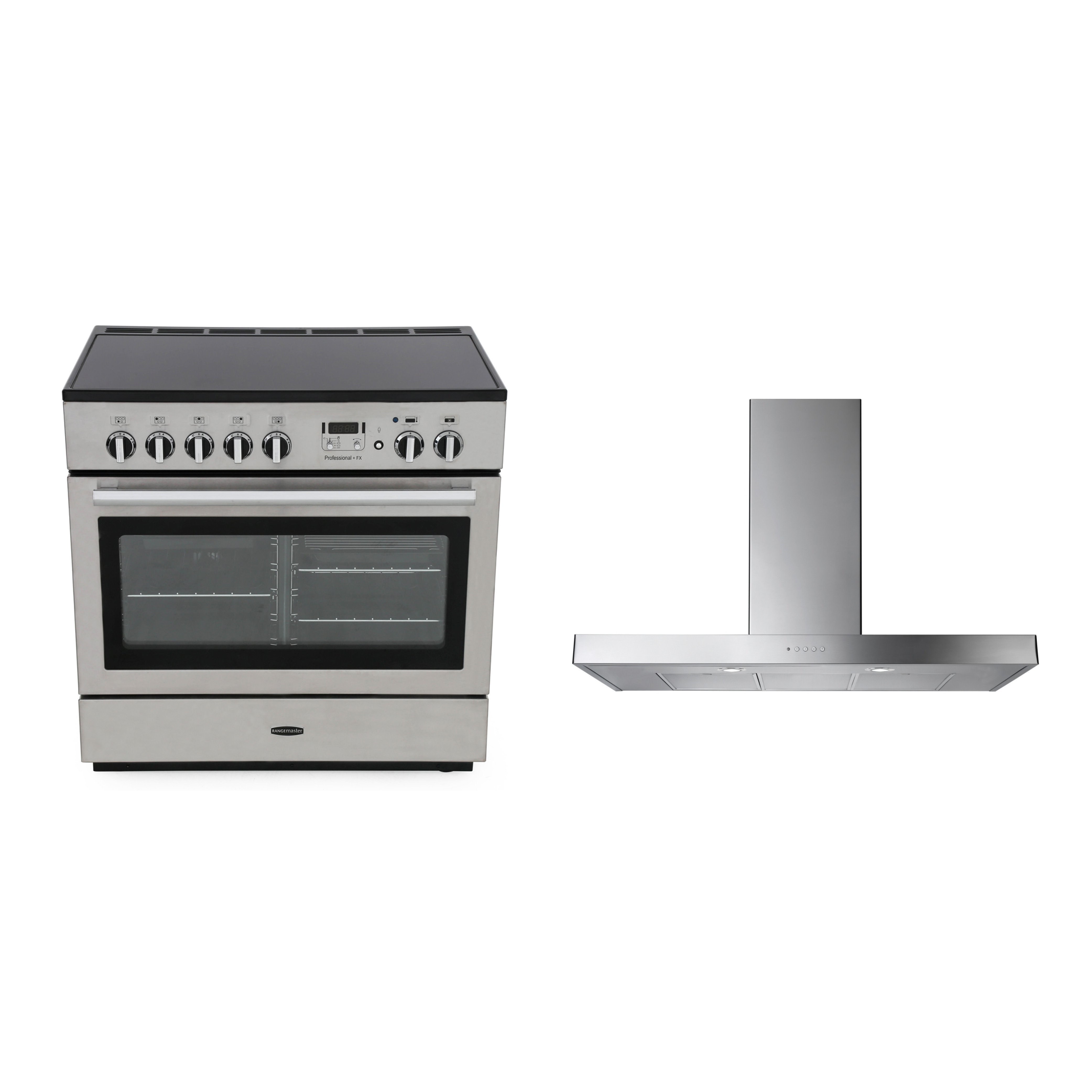 Rangemaster Professional Plus FX Induction Range Cooker & Hood Pack