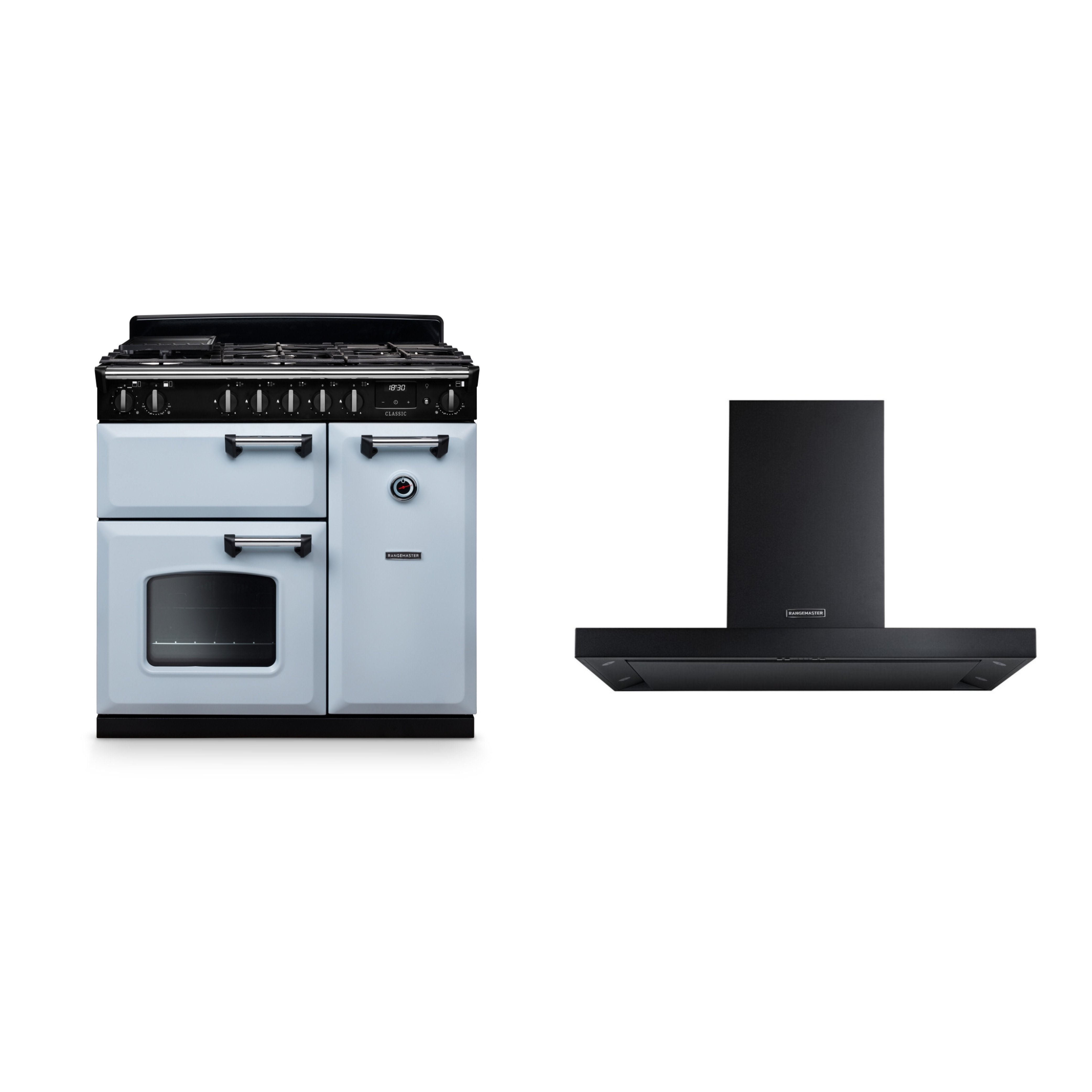 Rangemaster Classic Dual Fuel Range Cooker & Hood Pack