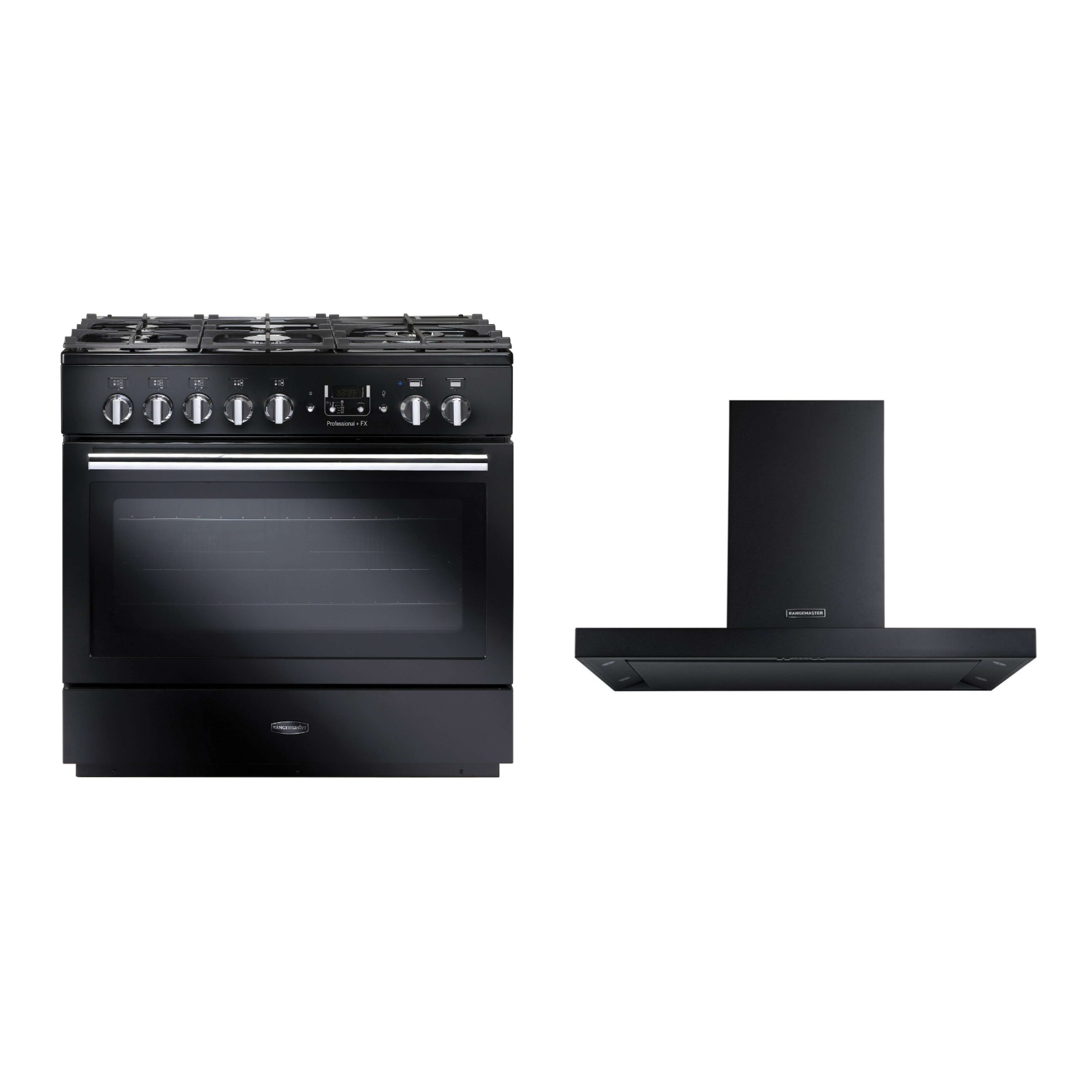 Rangemaster Professional Plus FX Dual Fuel Range Cooker & Hood Pack