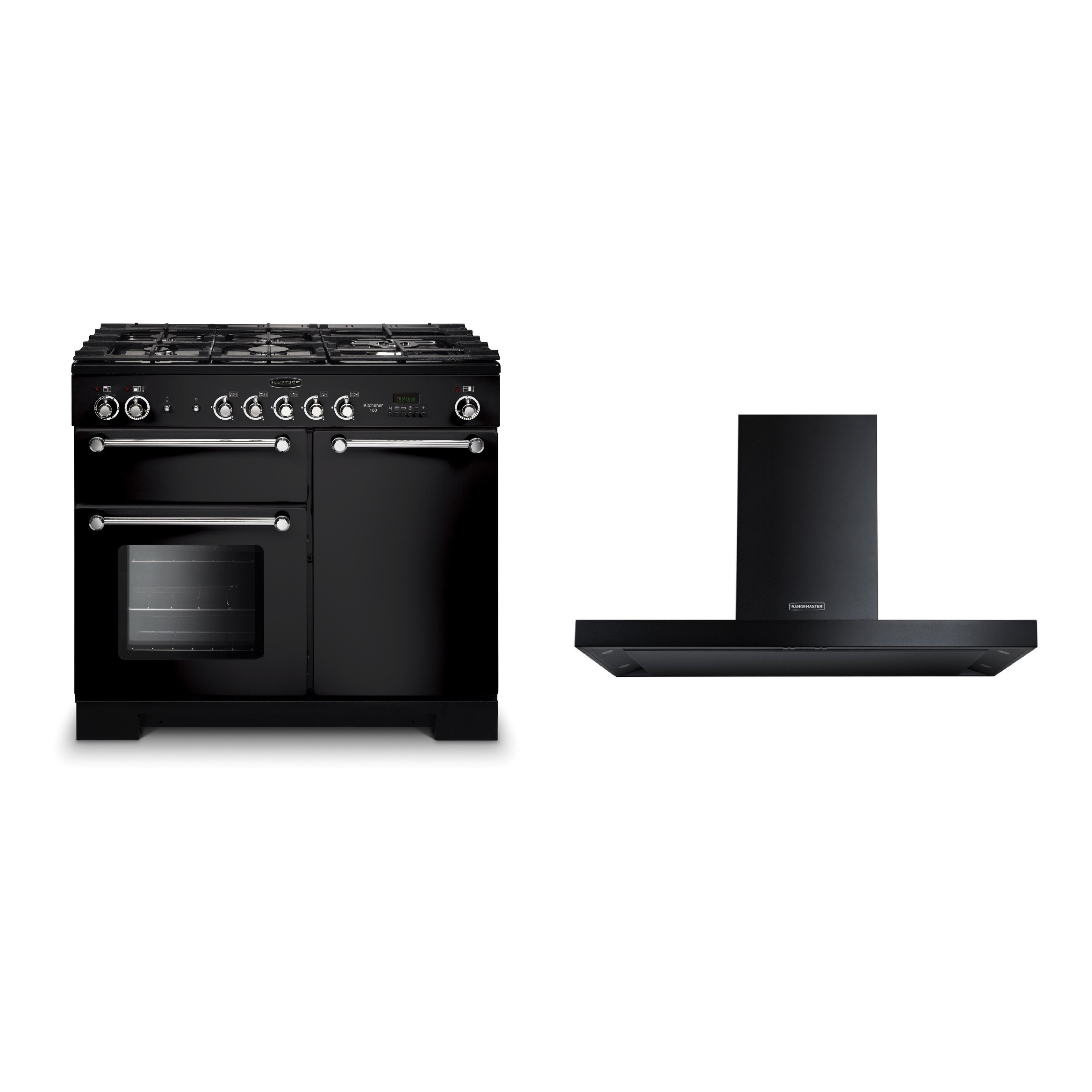 Rangemaster Kitchener Gas Range Cooker & Hood Pack