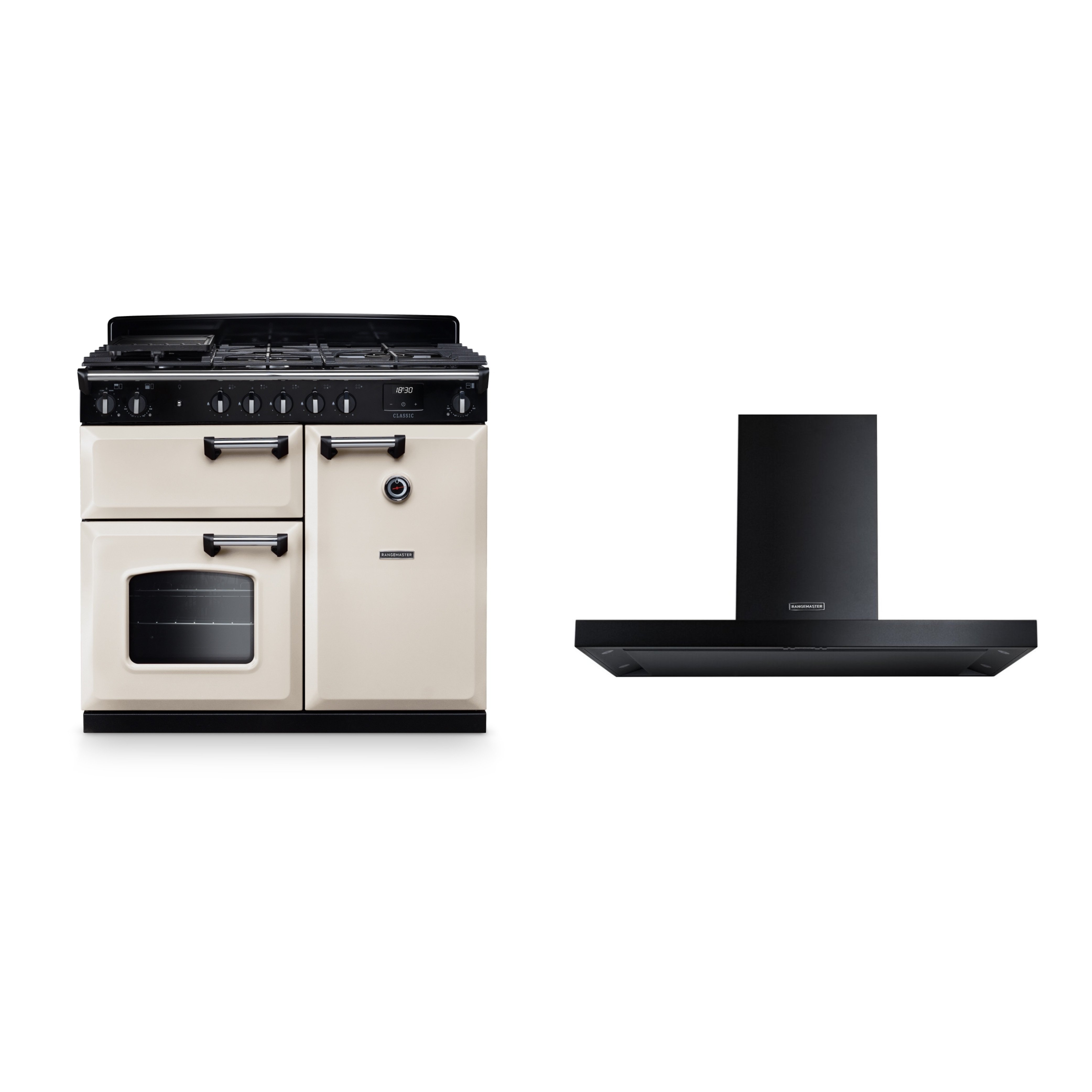Rangemaster Classic Dual Fuel Range Cooker & Hood Pack