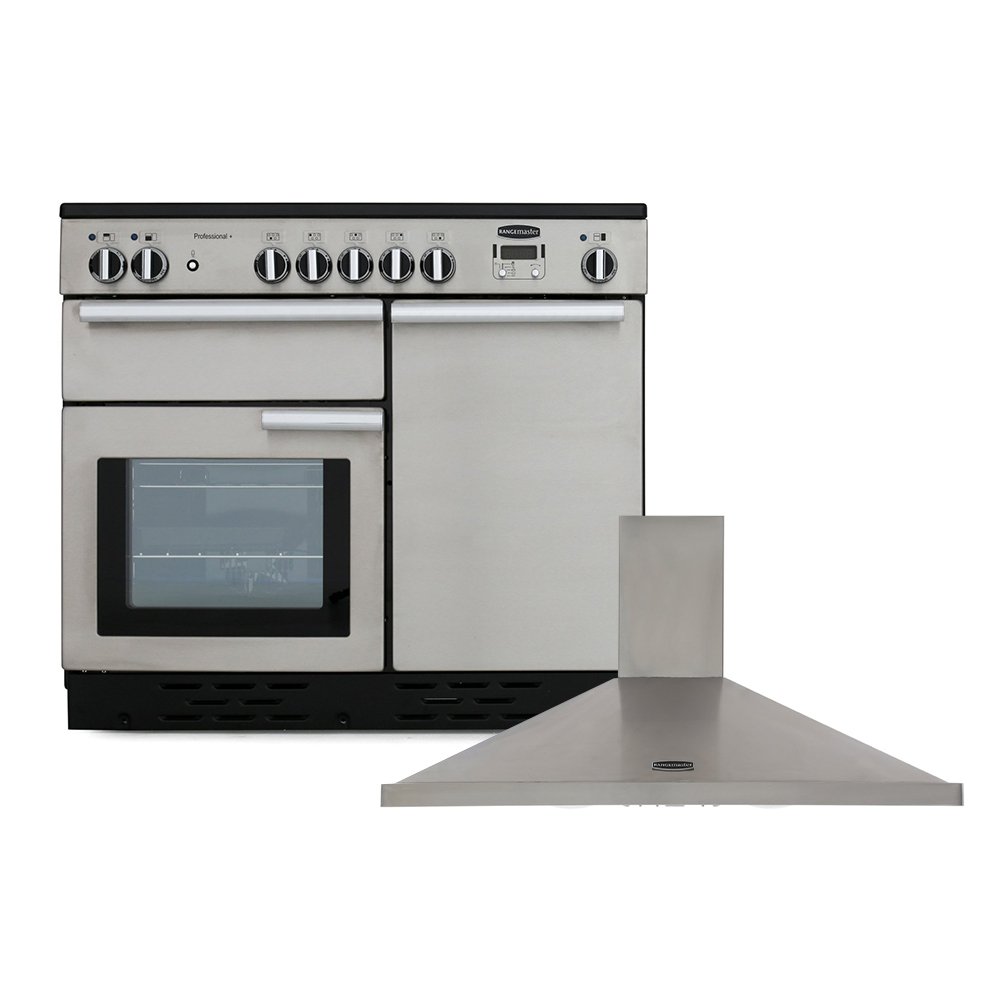 Rangemaster Professional Plus Induction Range Cooker & Hood Pack, A Rated