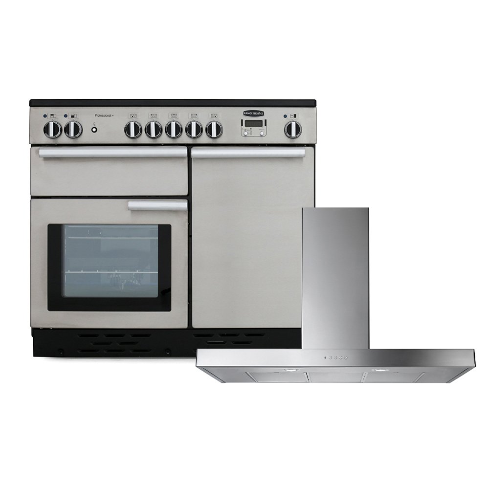 Rangemaster Professional Plus Induction Range Cooker & Hood Pack, A Rated