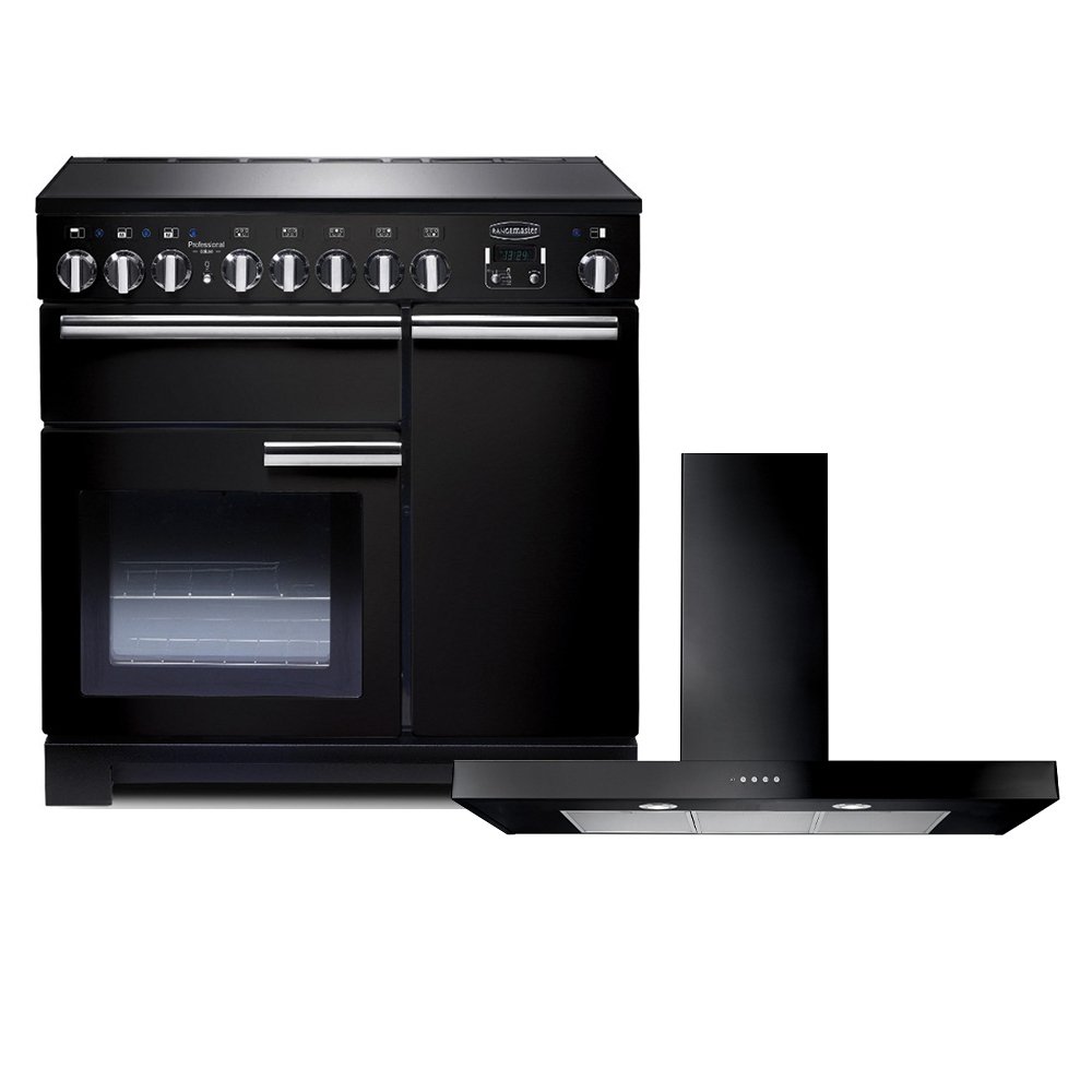 Rangemaster Professional Deluxe Induction Range Cooker & Hood Pack, A Rated