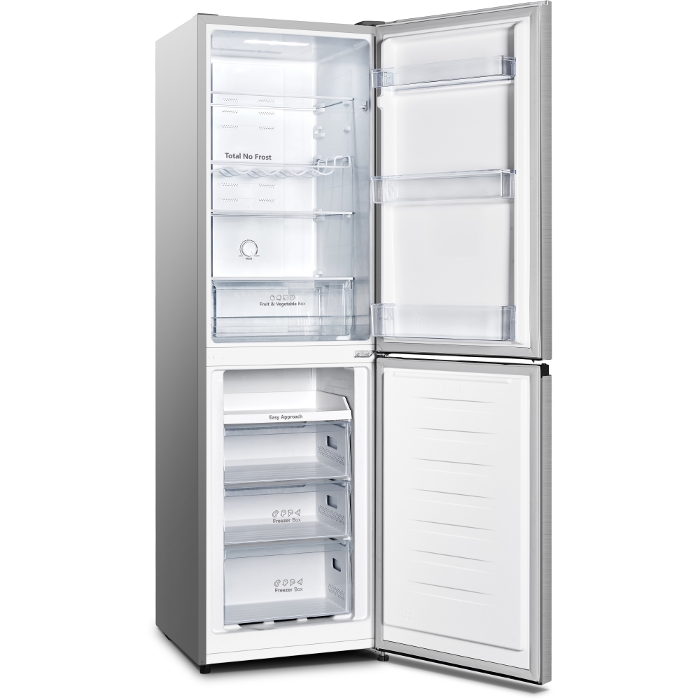 Hisense RB327N4BCE Total No Frost Fridge Freezer, 50/50, Stainless Steel, E Rated