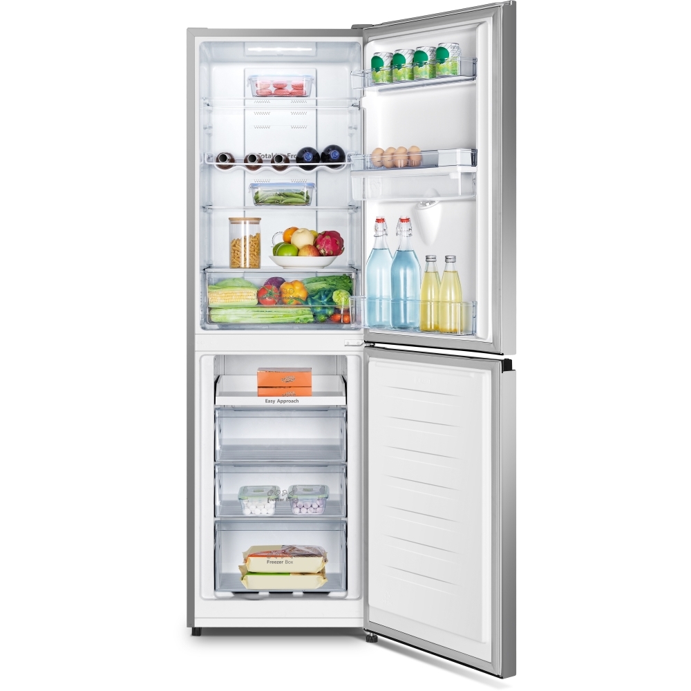 Hisense RB327N4WCE Total No Frost Fridge Freezer, 50/50, Stainless Steel, E Rated