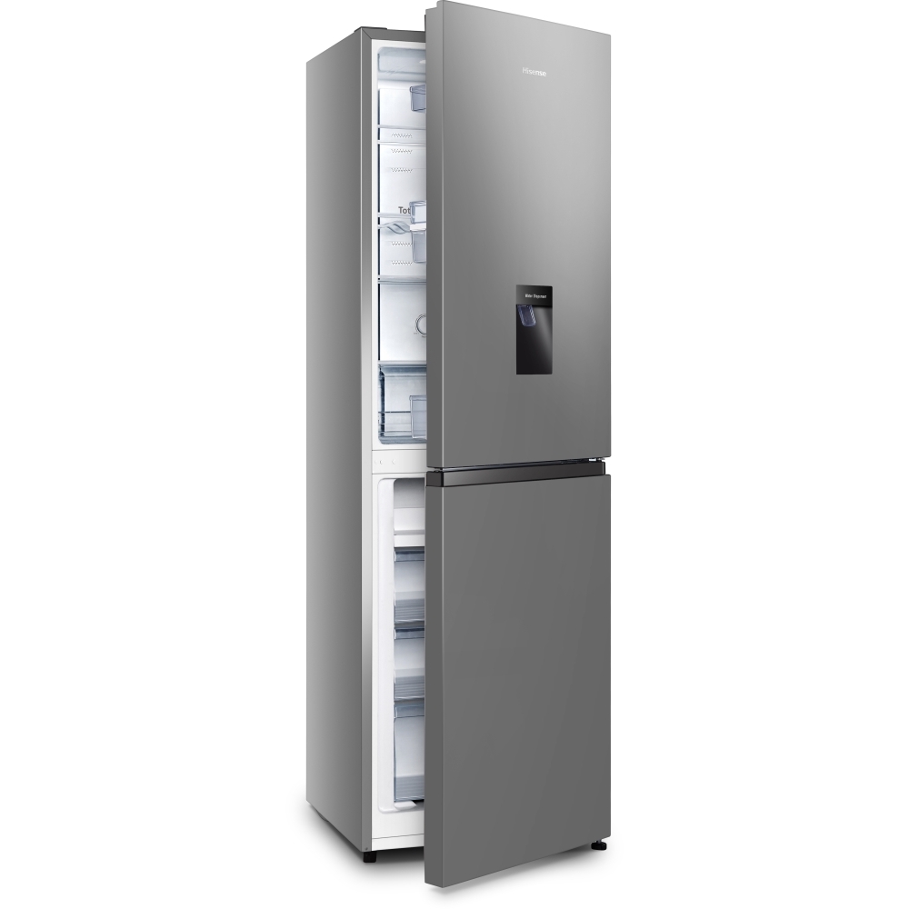 Hisense RB327N4WCE Total No Frost Fridge Freezer, 50/50, Stainless Steel, E Rated
