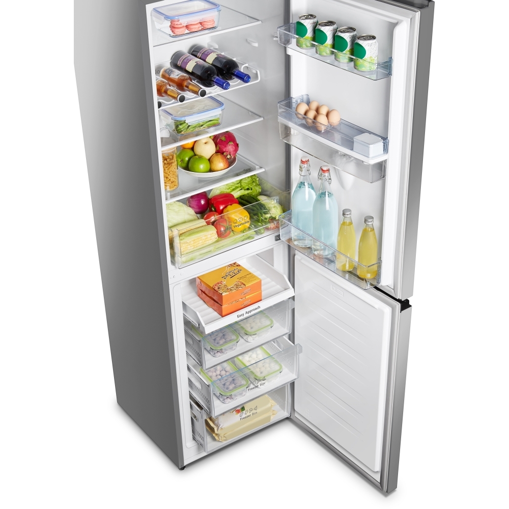 Hisense RB327N4WCE Total No Frost Fridge Freezer, 50/50, Stainless Steel, E Rated