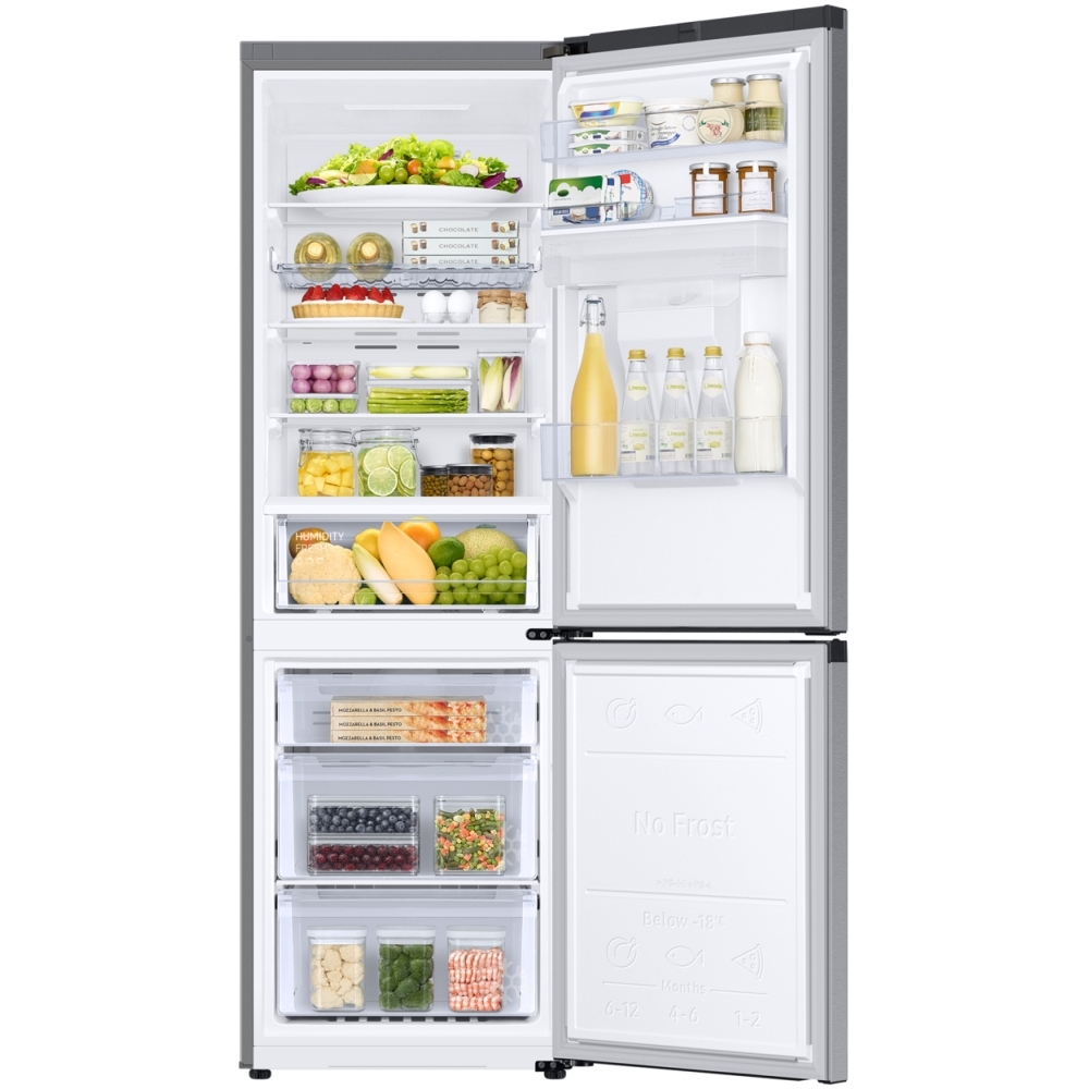 Samsung RB34C632ESA/EU Total No Frost Fridge Freezer, 70/30, Silver, E Rated