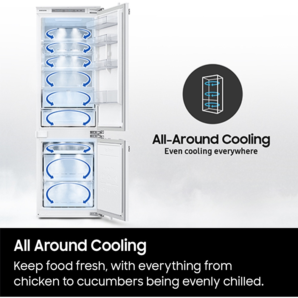 Samsung RB38C602ESA Series 6 Total No Frost Fridge Freezer, 70/30, Silver, E Rated