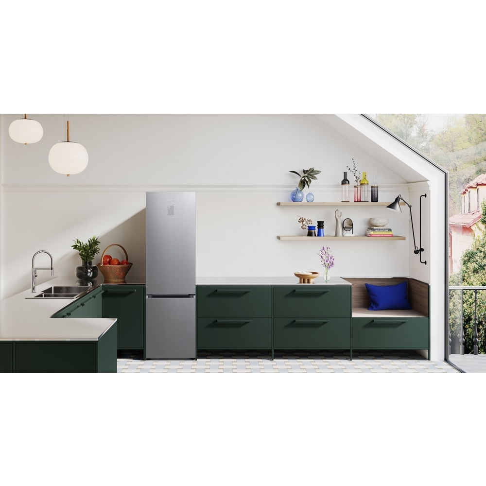 Samsung RB38C602ESA Series 6 Total No Frost Fridge Freezer, 70/30, Silver, E Rated