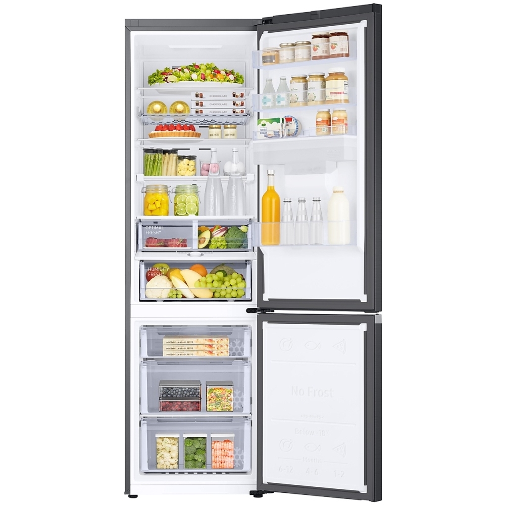 Samsung RB38C636DB1 Series 7 SpaceMax&trade; Total No Frost Fridge Freezer, 70/30, Black, D Rated