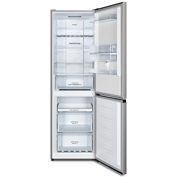 Hisense RB390N4WCE Total No Frost Fridge Freezer, 60/40, Stainless Steel, E Rated