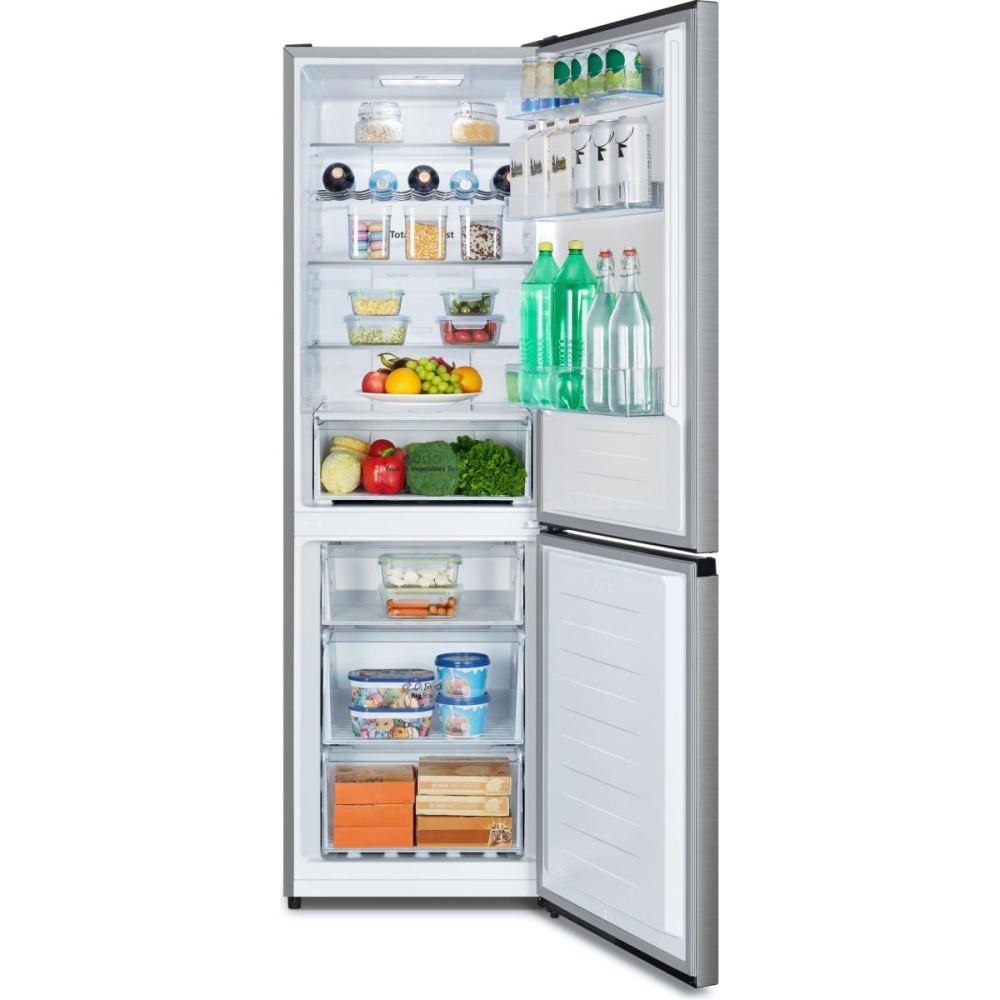 Hisense RB395N4BCE Total No Frost Fridge Freezer, 60/40, Stainless Steel, C Rated