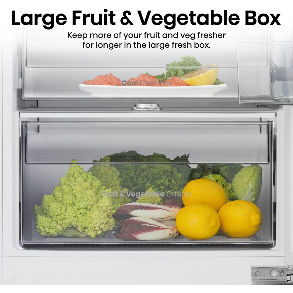 Hisense RB3B250SAWE Total No Frost Integrated Fridge Freezer, Fixed Hinge, 70/30, White, E Rated