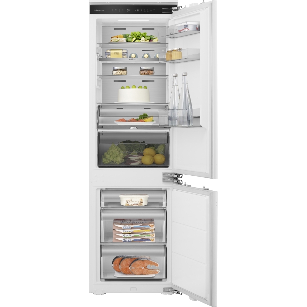 Hisense RB3B250SAWE Total No Frost Integrated Fridge Freezer, Fixed Hinge, 70/30, White, E Rated