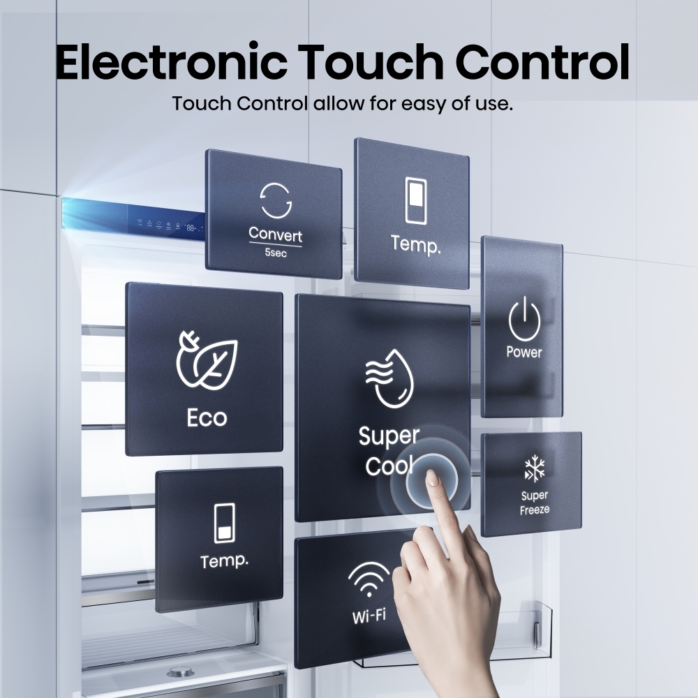 Hisense RB3B250SAWE1 No Frost Integrated Fridge Freezer, Sliding Hinge, 60/40, White, E Rated