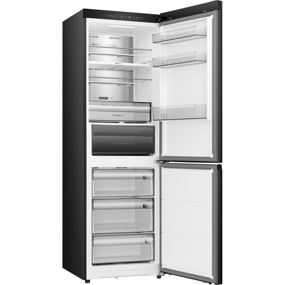 Hisense RB3K330SAFC Hi3 Total No Frost Fridge Freezer, 60/40, Black, C Rated