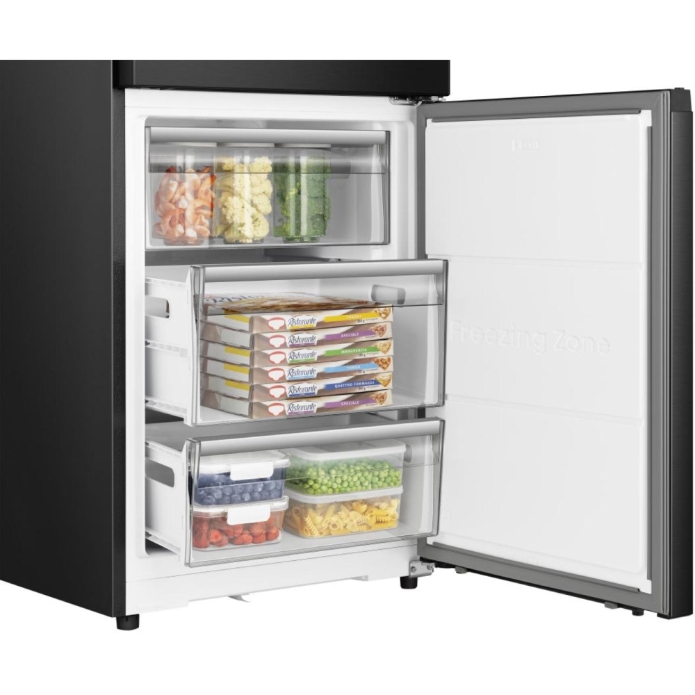 Hisense RB3K330SAFC Hi3 Total No Frost Fridge Freezer, 60/40, Black, C Rated