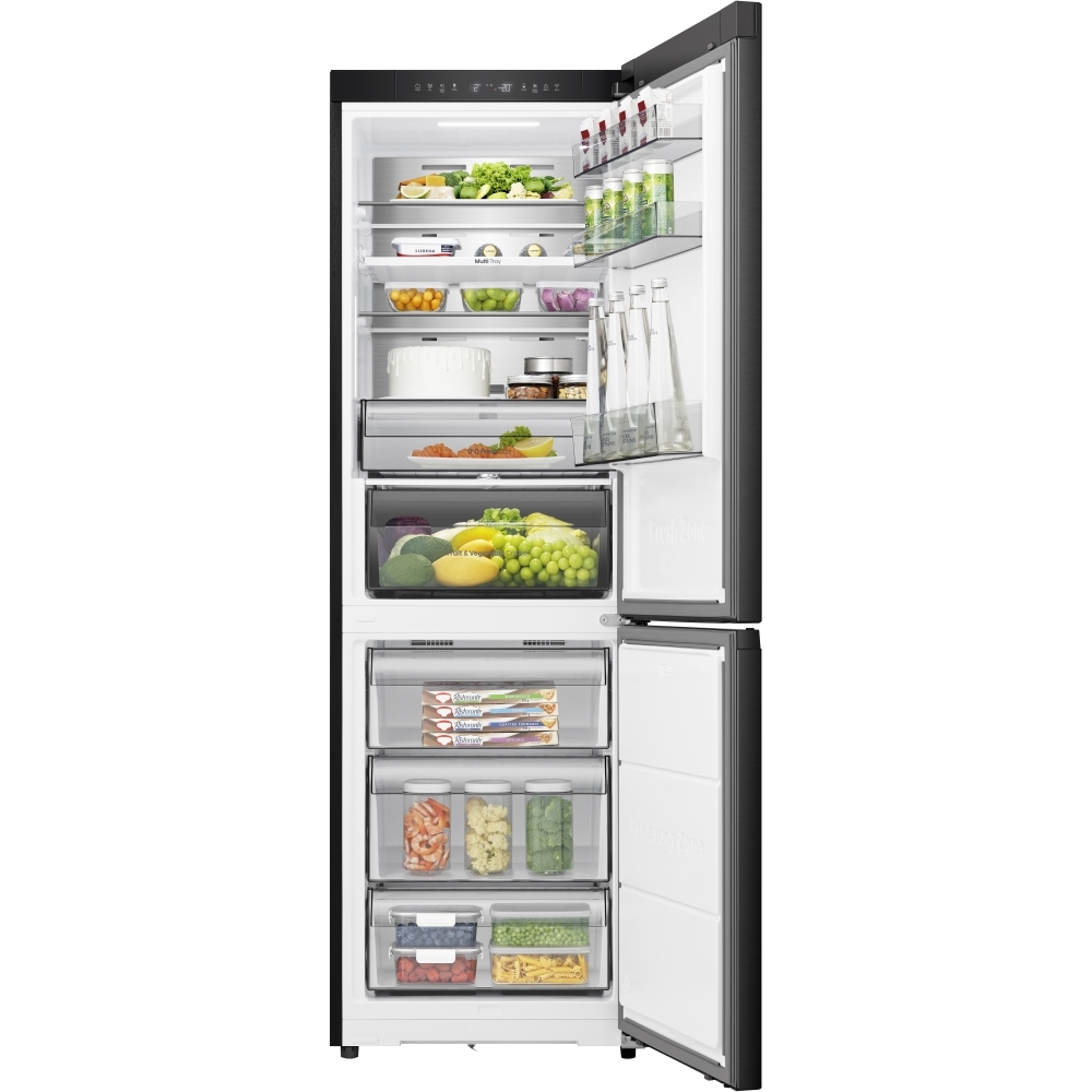 Hisense RB3K330SAFC Hi3 Total No Frost Fridge Freezer, 60/40, Black, C Rated
