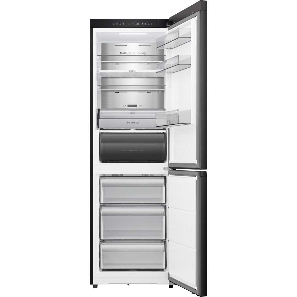 Hisense RB3K330SAFC Hi3 Total No Frost Fridge Freezer, 60/40, Black, C Rated