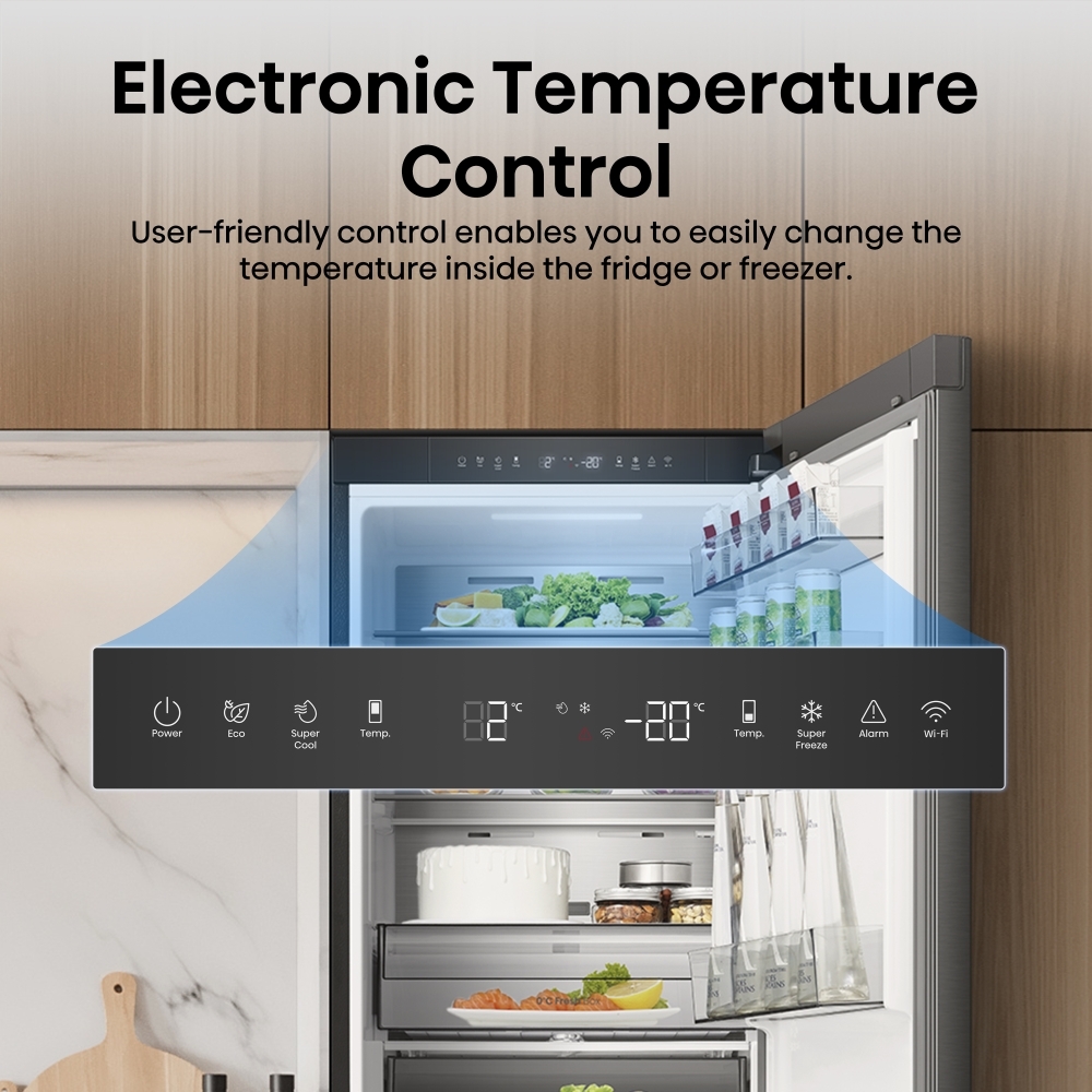 Hisense RB3K330SAFC Hi3 Total No Frost Fridge Freezer, 60/40, Black, C Rated