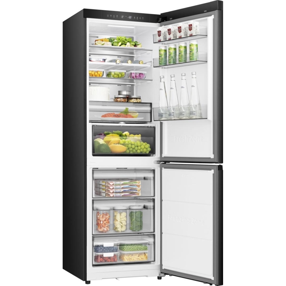 Hisense RB3K330SAFC Hi3 Total No Frost Fridge Freezer, 60/40, Black, C Rated