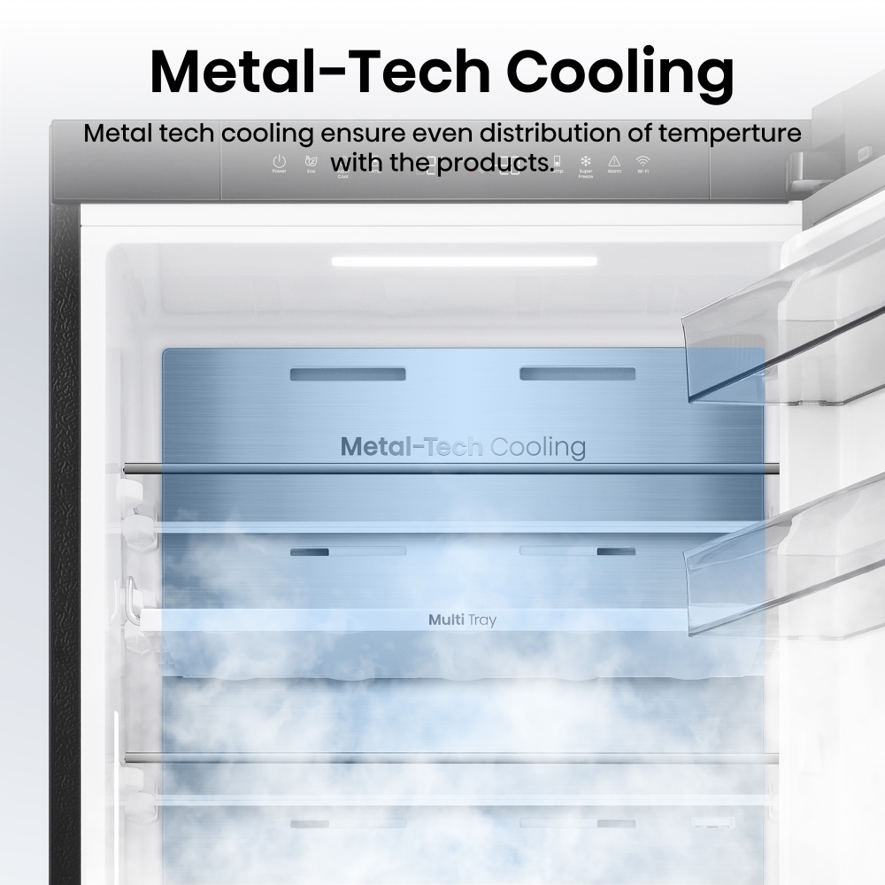 Hisense RB3K330SAFC Hi3 Total No Frost Fridge Freezer, 60/40, Black, C Rated