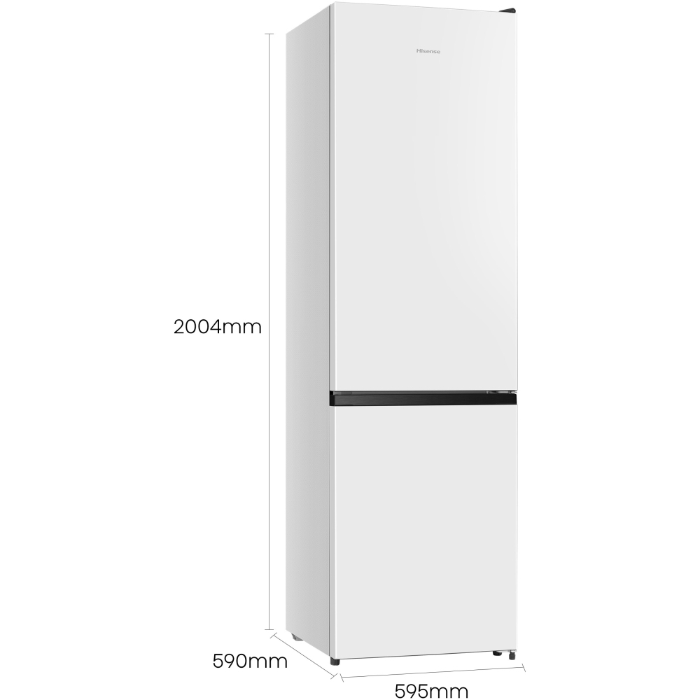 Hisense RB435N4BWE Total No Frost Fridge Freezer, 70/30, White, E Rated