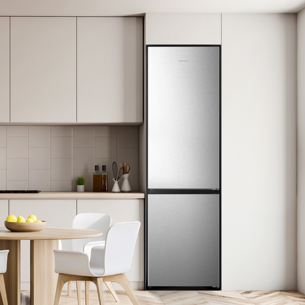 Hisense RB440N4ACA Total No Frost Fridge Freezer, 70/30, Stainless Steel, A Rated