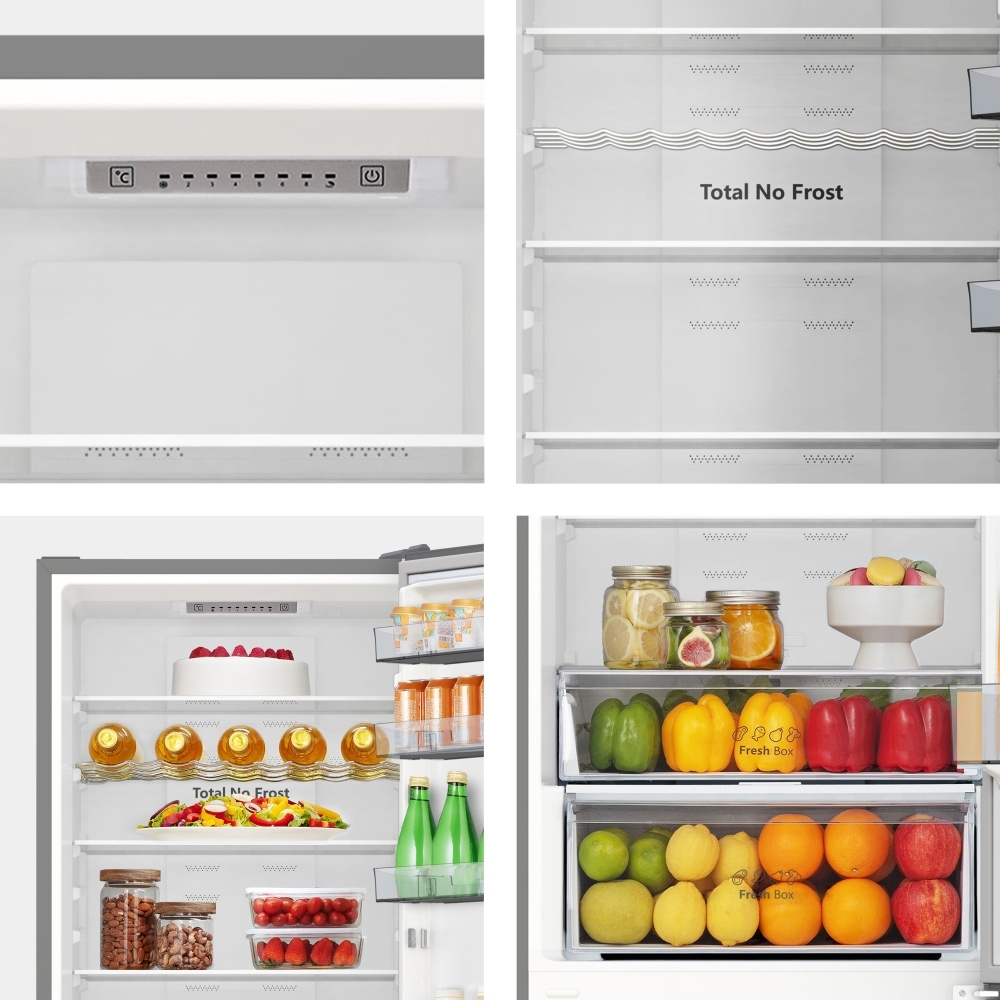 Hisense RB440N4ACA Total No Frost Fridge Freezer, 70/30, Stainless Steel, A Rated