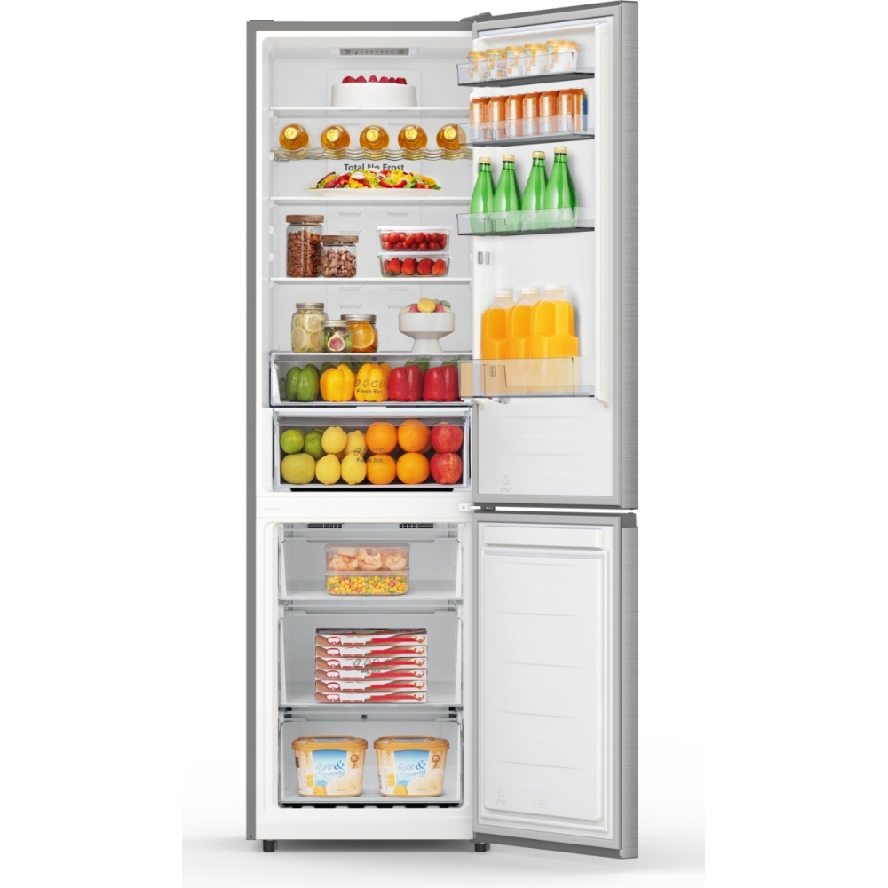 Hisense RB440N4ACA Total No Frost Fridge Freezer, 70/30, Stainless Steel, A Rated