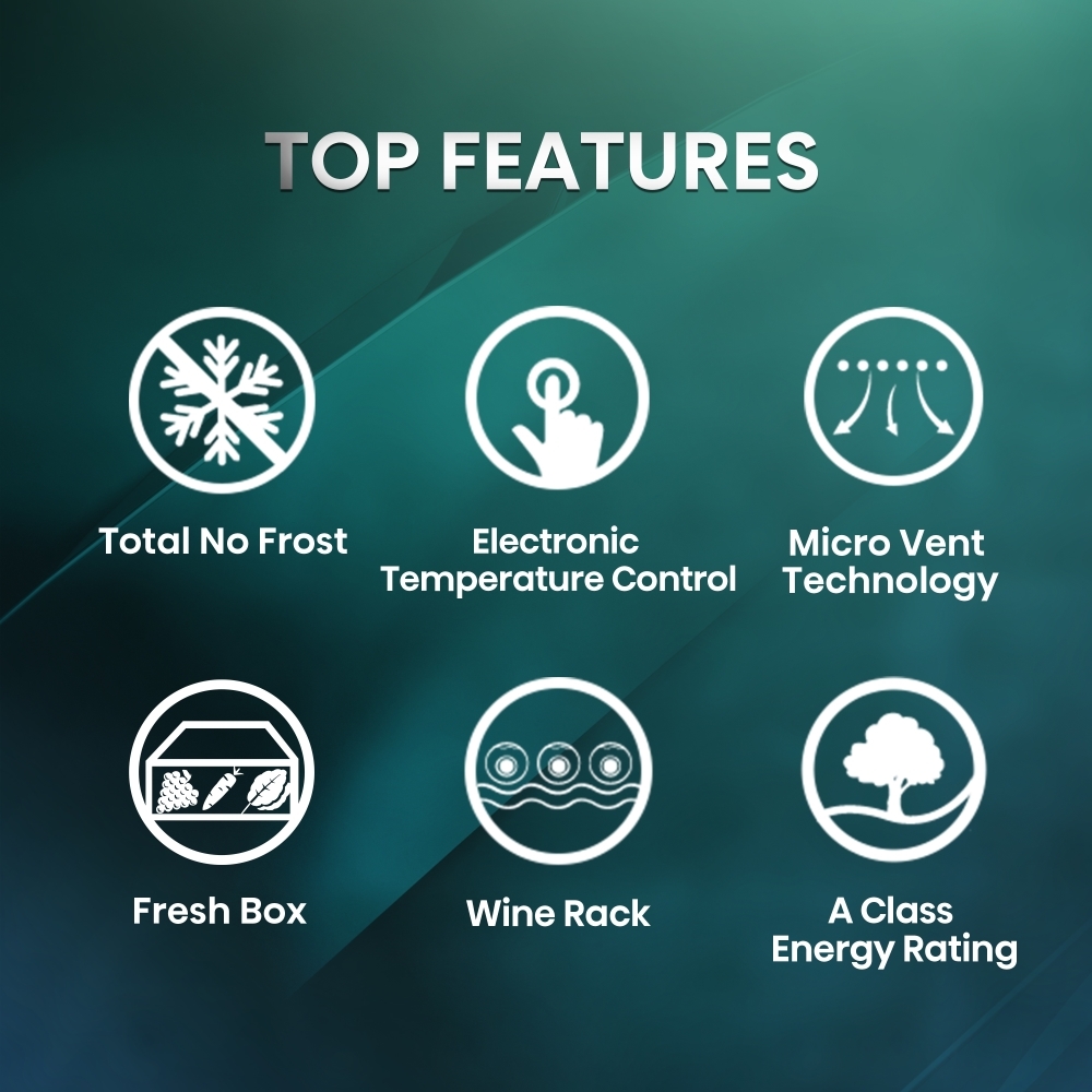 Hisense RB440N4AFA Total No Frost Fridge Freezer, 70/30, Black, A Rated