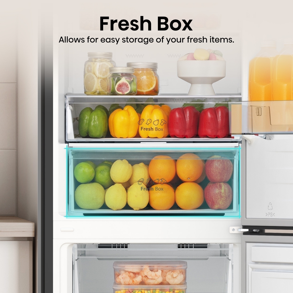 Hisense RB440N4AFA Total No Frost Fridge Freezer, 70/30, Black, A Rated