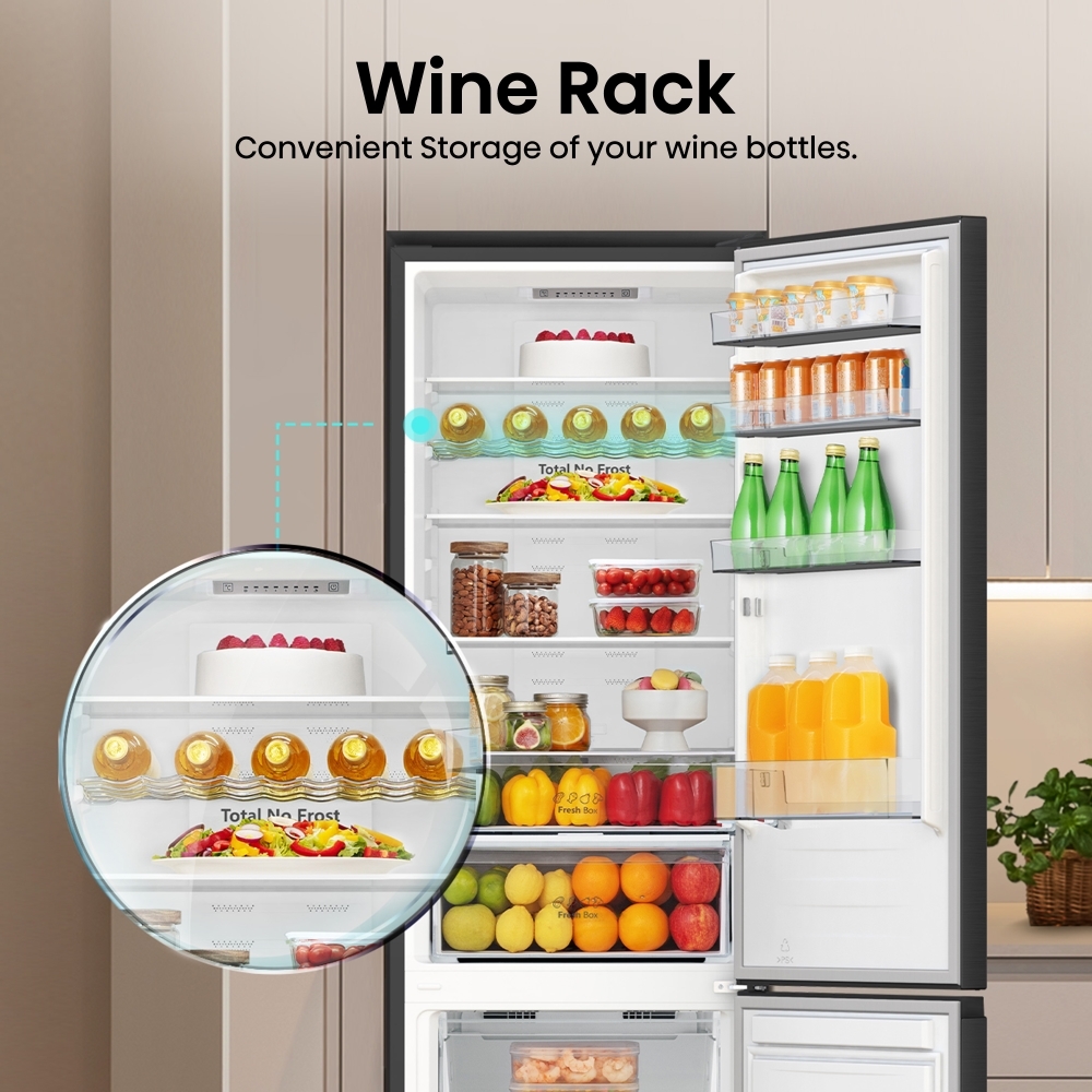 Hisense RB440N4AFA Total No Frost Fridge Freezer, 70/30, Black, A Rated