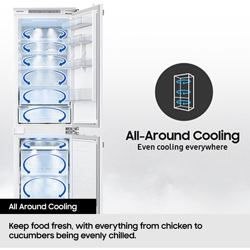 Samsung RB50DG632ES9EU No Frost Smart Fridge Freezer, 60/40, Silver, E Rated