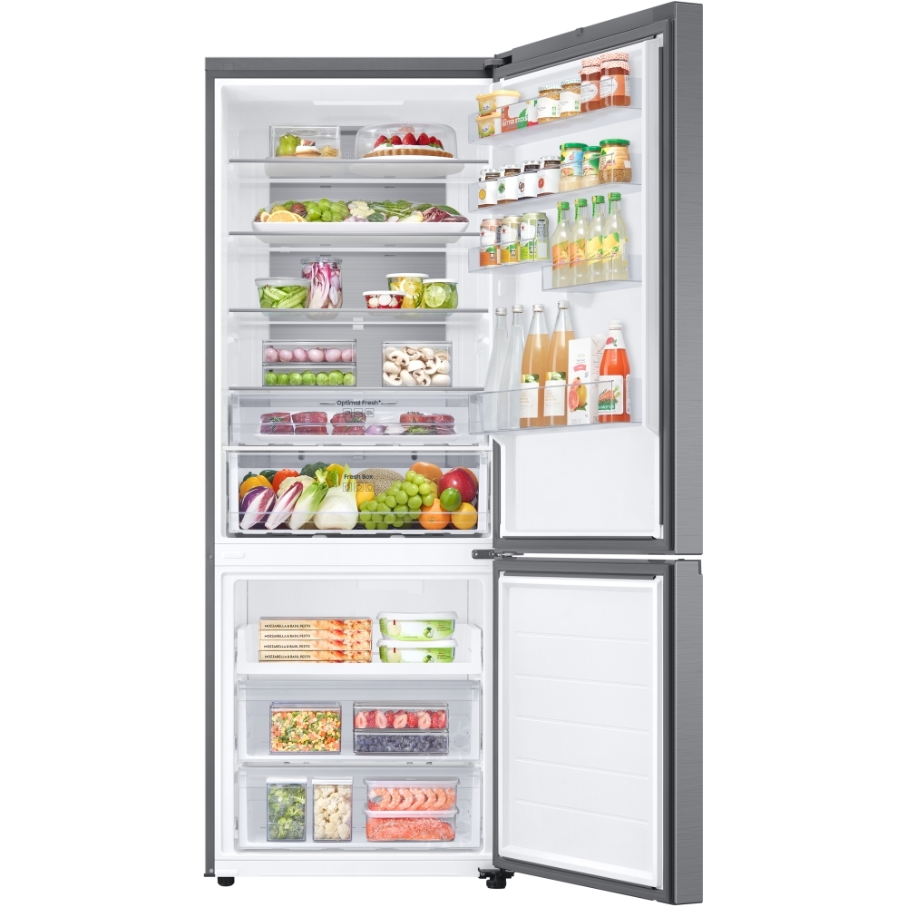 Samsung RB53DG703ES9 Series 8 SpaceMax Total No Frost Smart Combi Fridge Freezer, Refined Inox, 70/30, Silver, E Rated