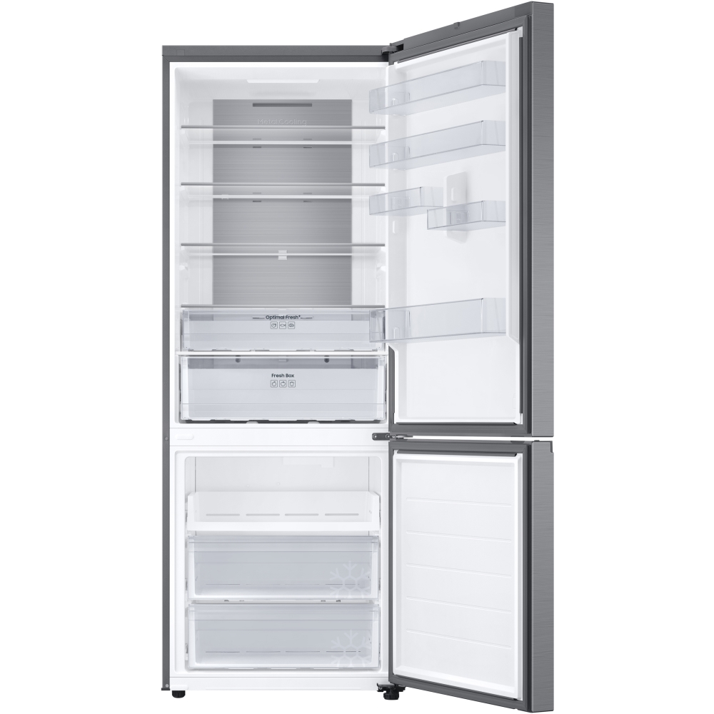 Samsung RB53DG703ES9 Series 8 SpaceMax Total No Frost Smart Combi Fridge Freezer, Refined Inox, 70/30, Silver, E Rated