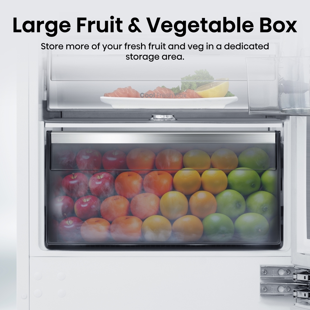 Hisense RB5B250SSWC1 Total No Frost Integrated Fridge Freezer, Sliding Hinge, 60/40, C Rated