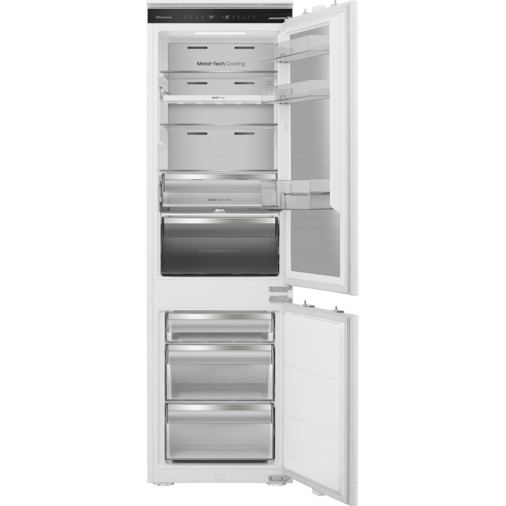 Hisense RB5B250SSWC1 Total No Frost Integrated Fridge Freezer, Sliding Hinge, 60/40, C Rated