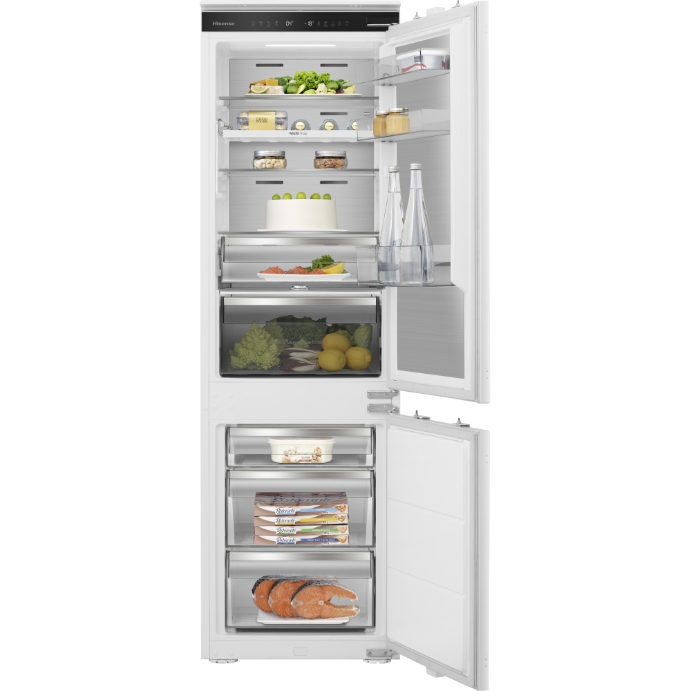 Hisense RB5B250SSWC1 Total No Frost Integrated Fridge Freezer, Sliding Hinge, 60/40, C Rated